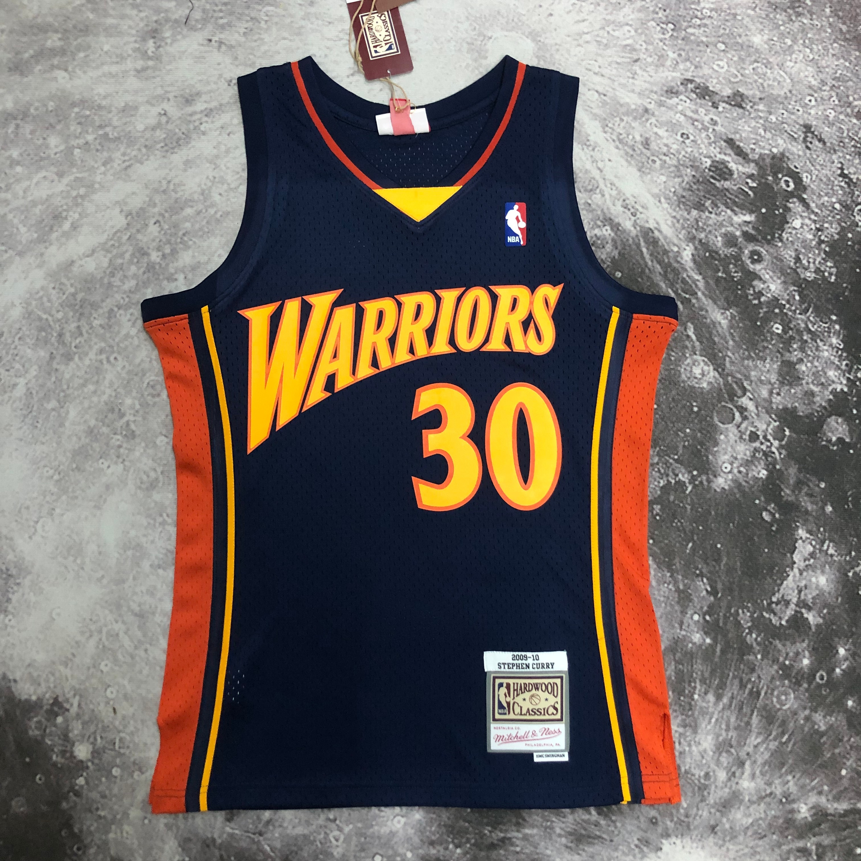 NBA Men Mitchell & Ness Youth 09-10 Golden State Warriors Blue #30 CURRY Swingman Jersey - leoleo123123