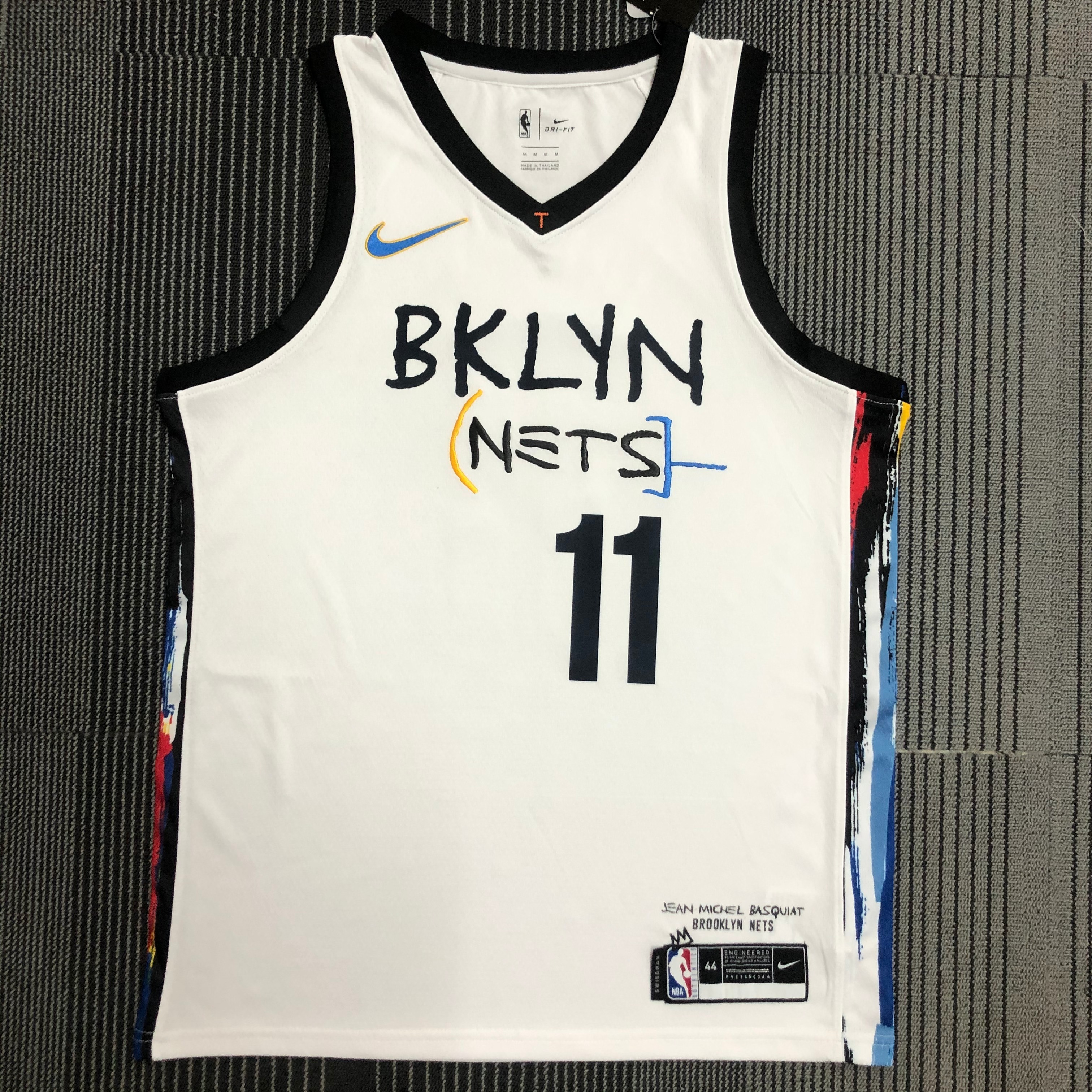 NBA Men Season 2021 Brooklyn Nets White City #11 IRVING Jersey High Quality Name and Number Print - leoleo123123