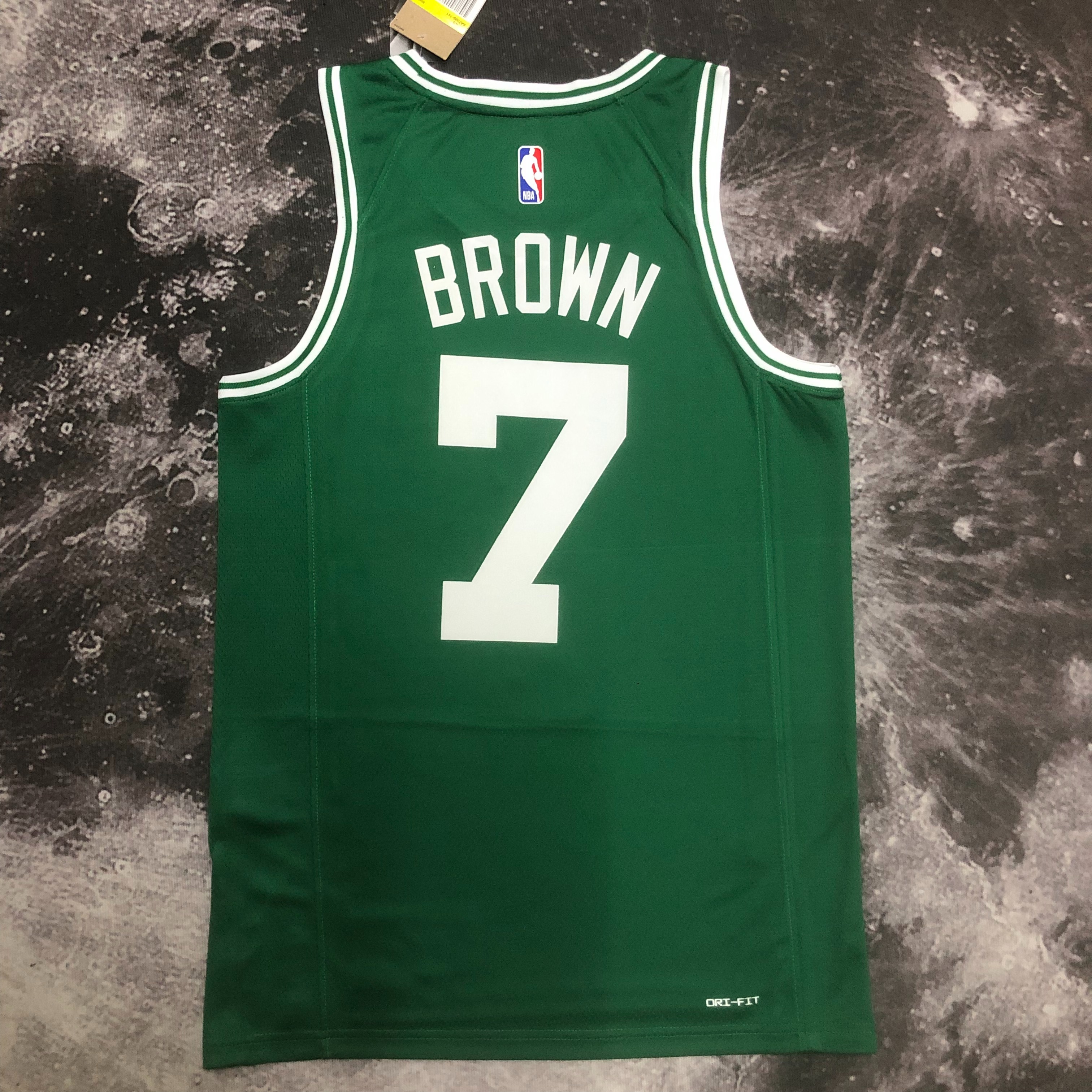 NBA Men Season 2023 Boston Celtics Green #7 BROWN Jersey High Quality Name and Number Print - leoleo123123