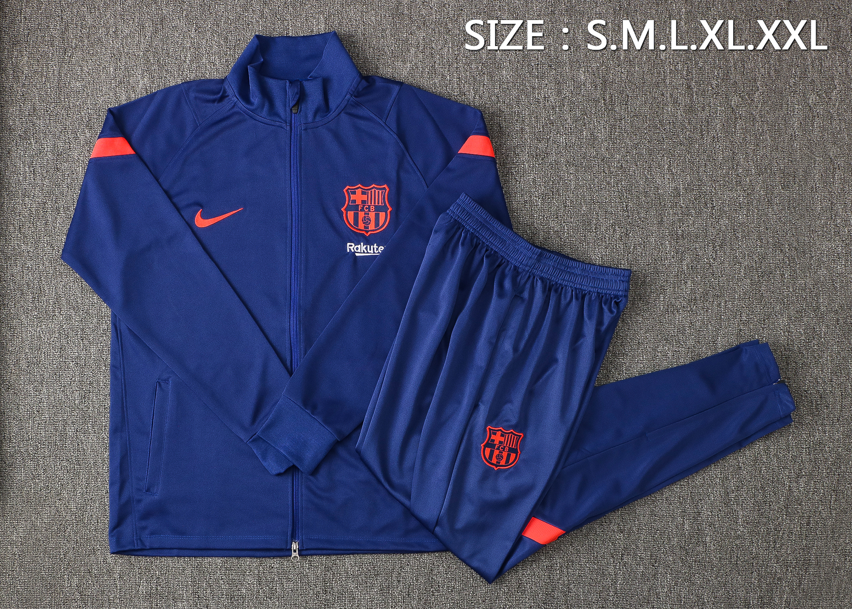 21/22 Barcelona Blue Jacket Tracksuit Thai Quality - leoleo123123