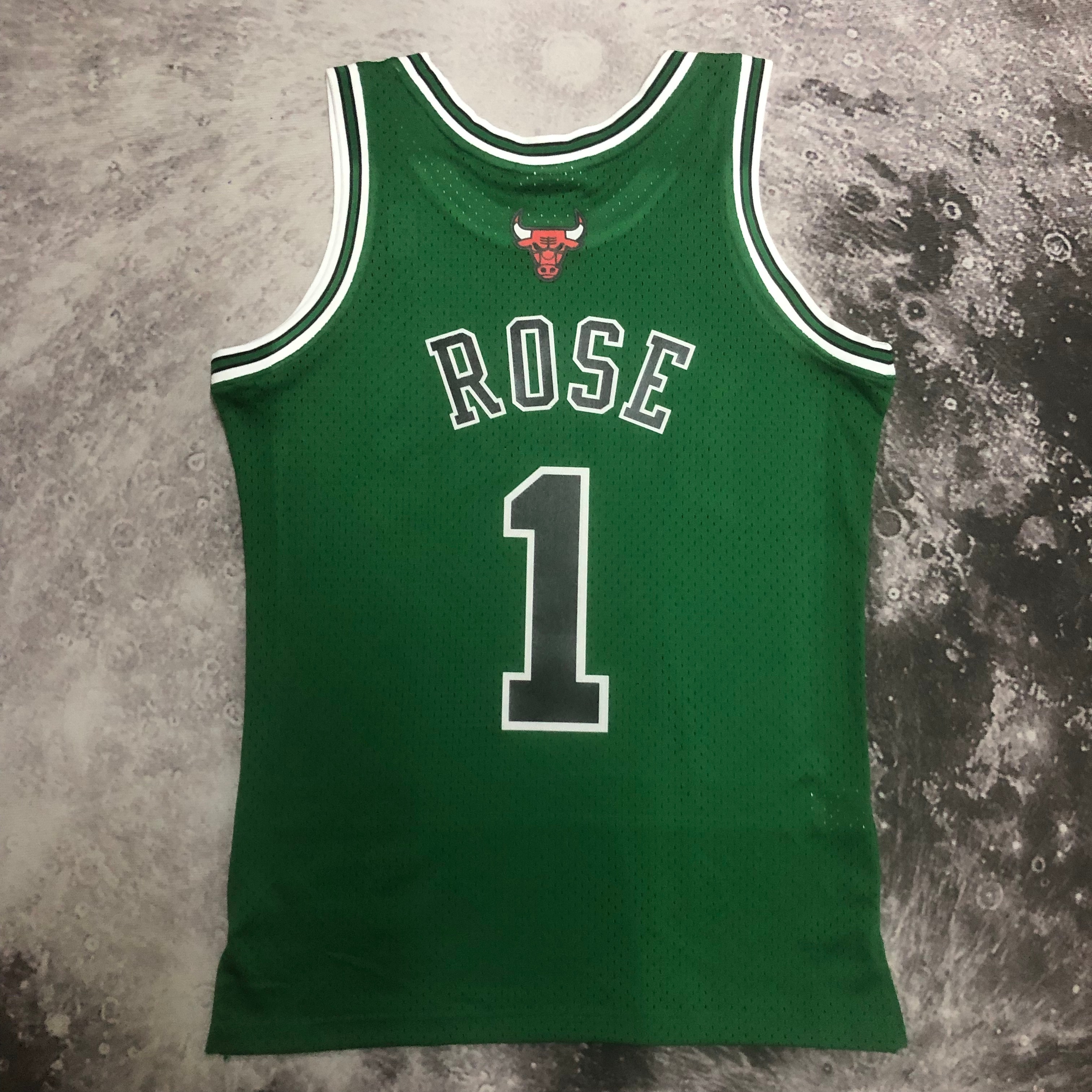 NBA Men Season 08-09 Retro Chicago Bulls Green #1 ROSE with Black Letter Jersey High Quality Name and Number Print - leoleo123123