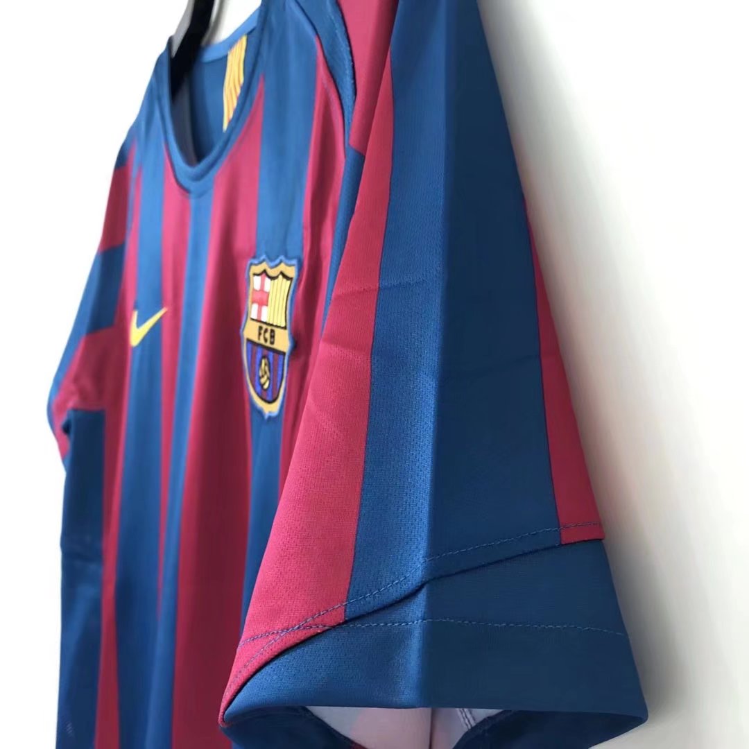 05-06 Barcelona Home Retro Jersey Lige Version - leoleo123123