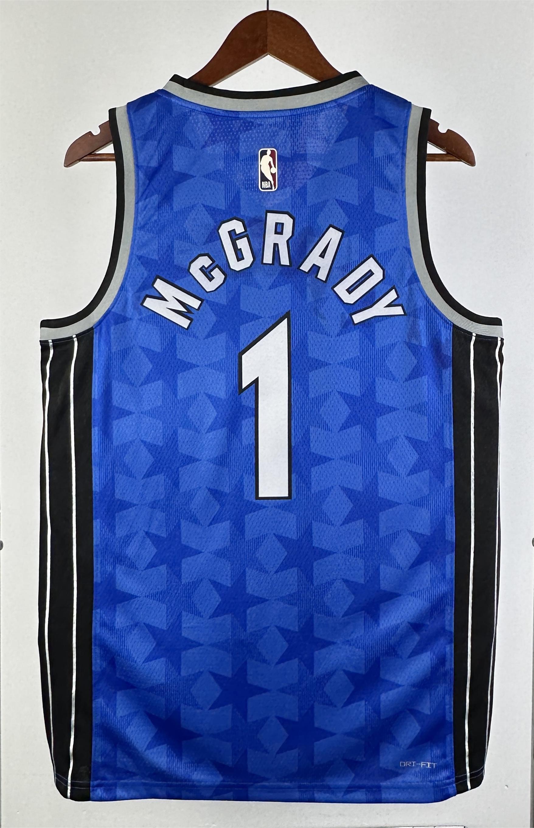 NBA Season 2024 Orlando Magic Retro Blue #1 McGRADY Jersey High Quality Name and Number Print - leoleo123123