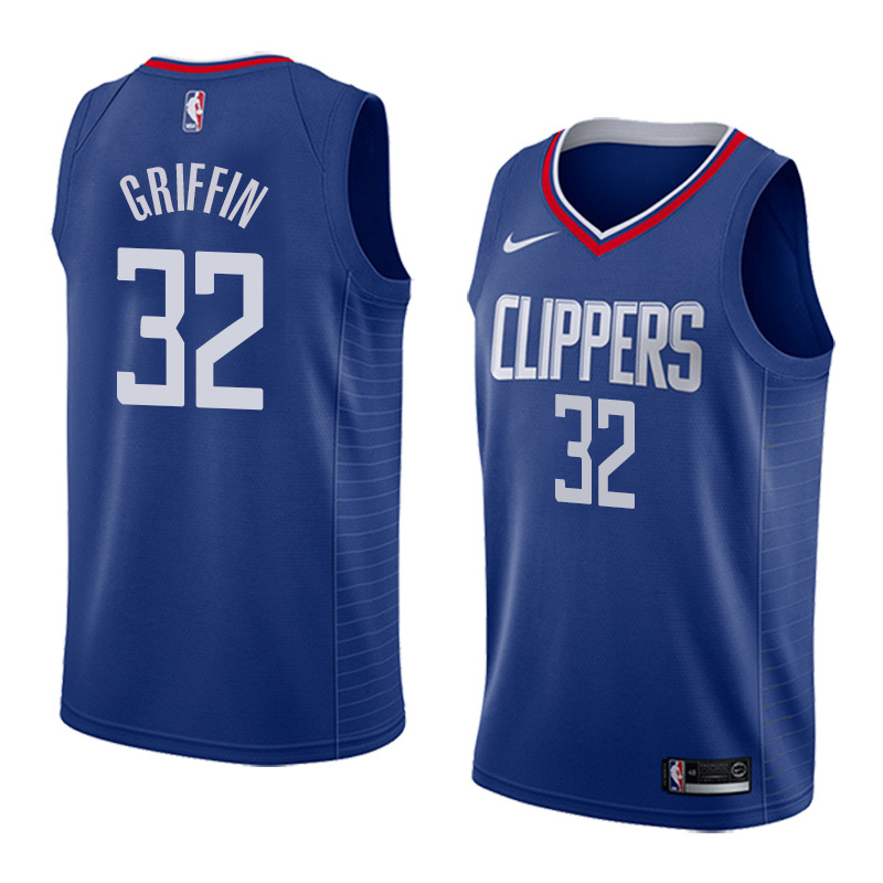 NBA Men Los Angeles Clippers Blue #32 GRIFFIN Jersey High Quality Name and Number Print - leoleo123123
