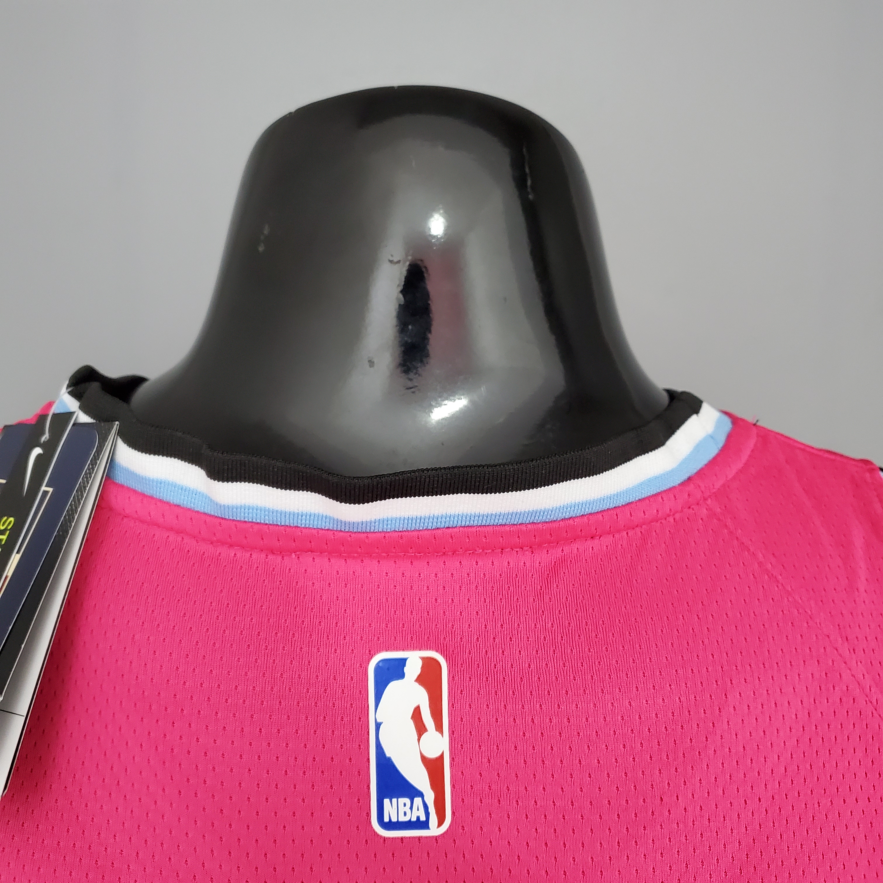 NBA Men Miami Heat Pink City #4 OLADIPO Jersey High Quality Name and Number Print - leoleo123123