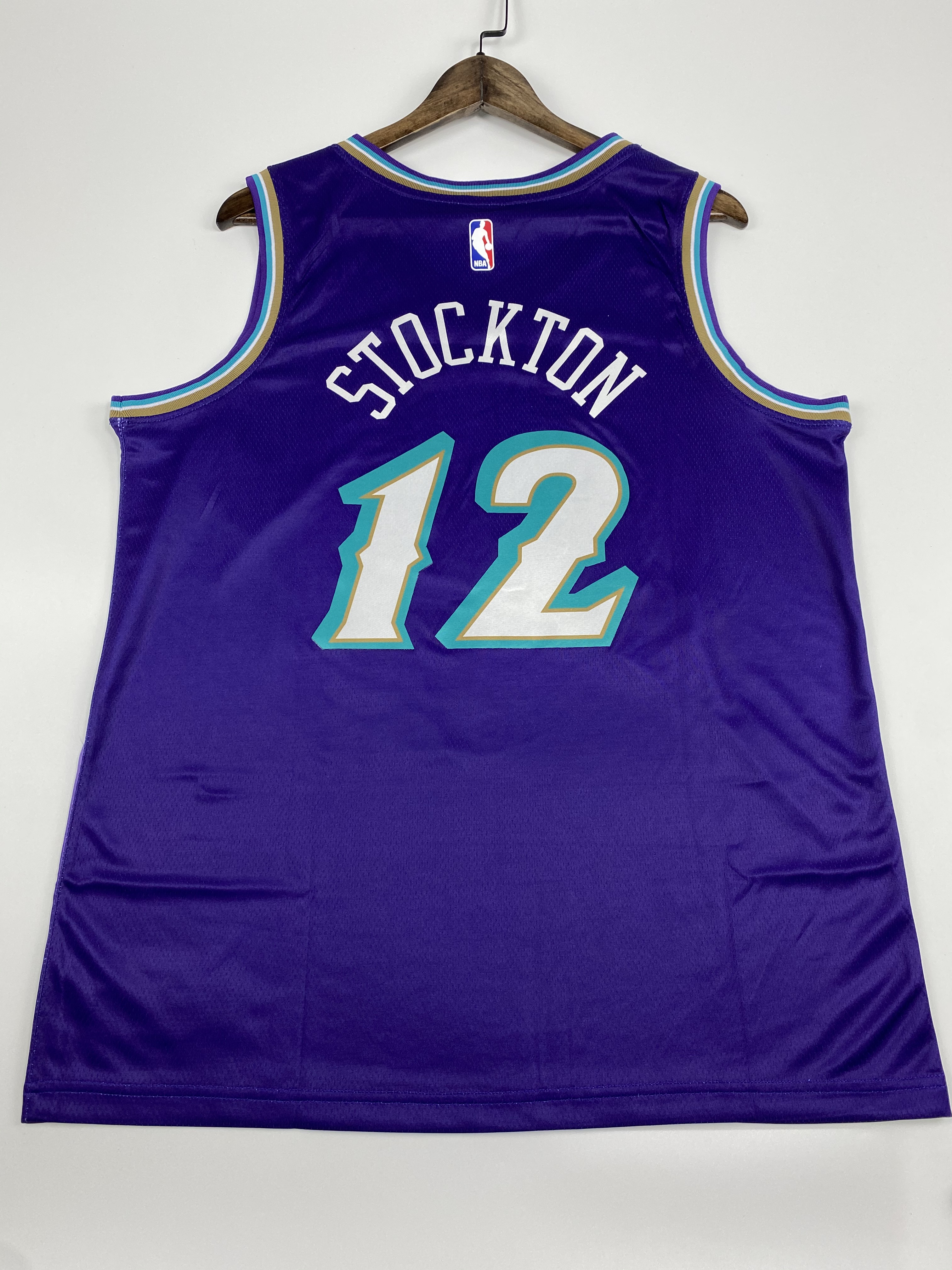 NBA Men Utah Jazz Purple Snow Mountain #12 STOCKTON Jersey High Quality Name and Number Print - leoleo123123