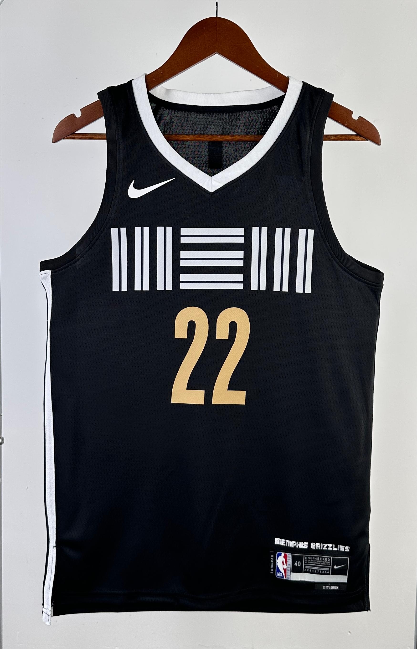 NBA Season 2024 Memphis Grizzlies Black City Eidtion #22 BANE Jersey High Quality Name and Number Print - leoleo123123