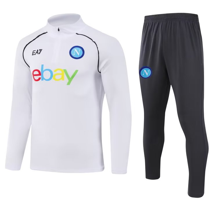 23/24 Napoli White Sweater Tracksuit Thai Quality - leoleo123123
