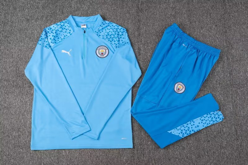 23/24 Man City Blue Sweater Tracksuit Thai Quality - leoleo123123
