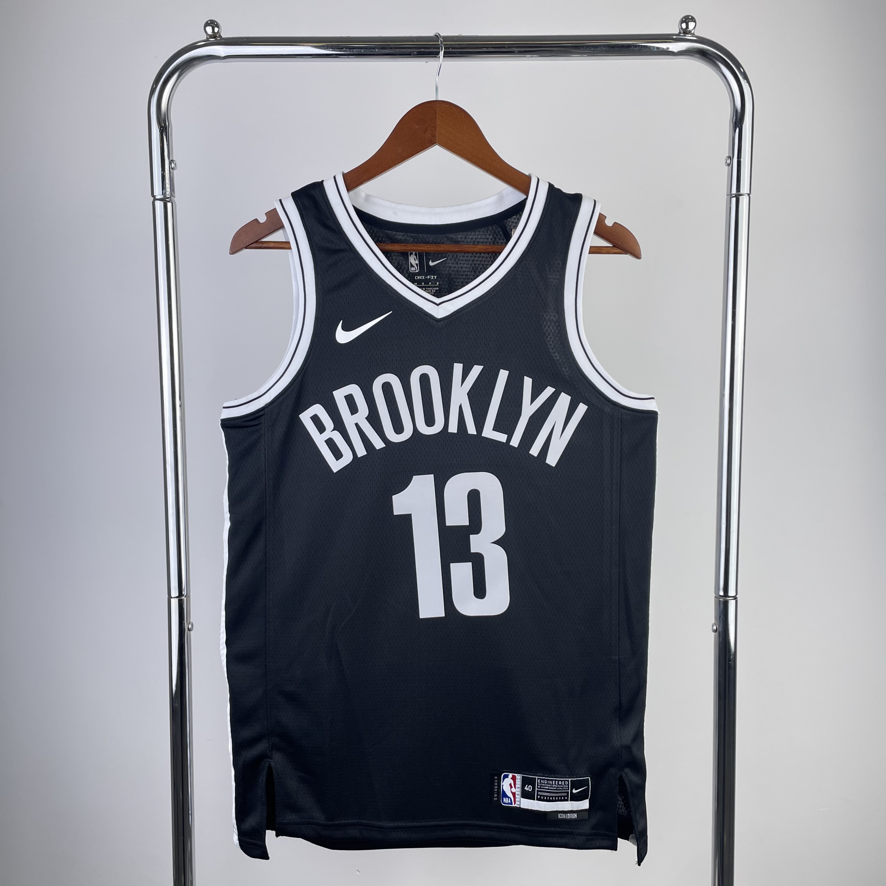 NBA Men 2023 Brooklyn Nets Black #13 HARDEN Jersey High Quality Name and Number Print - leoleo123123