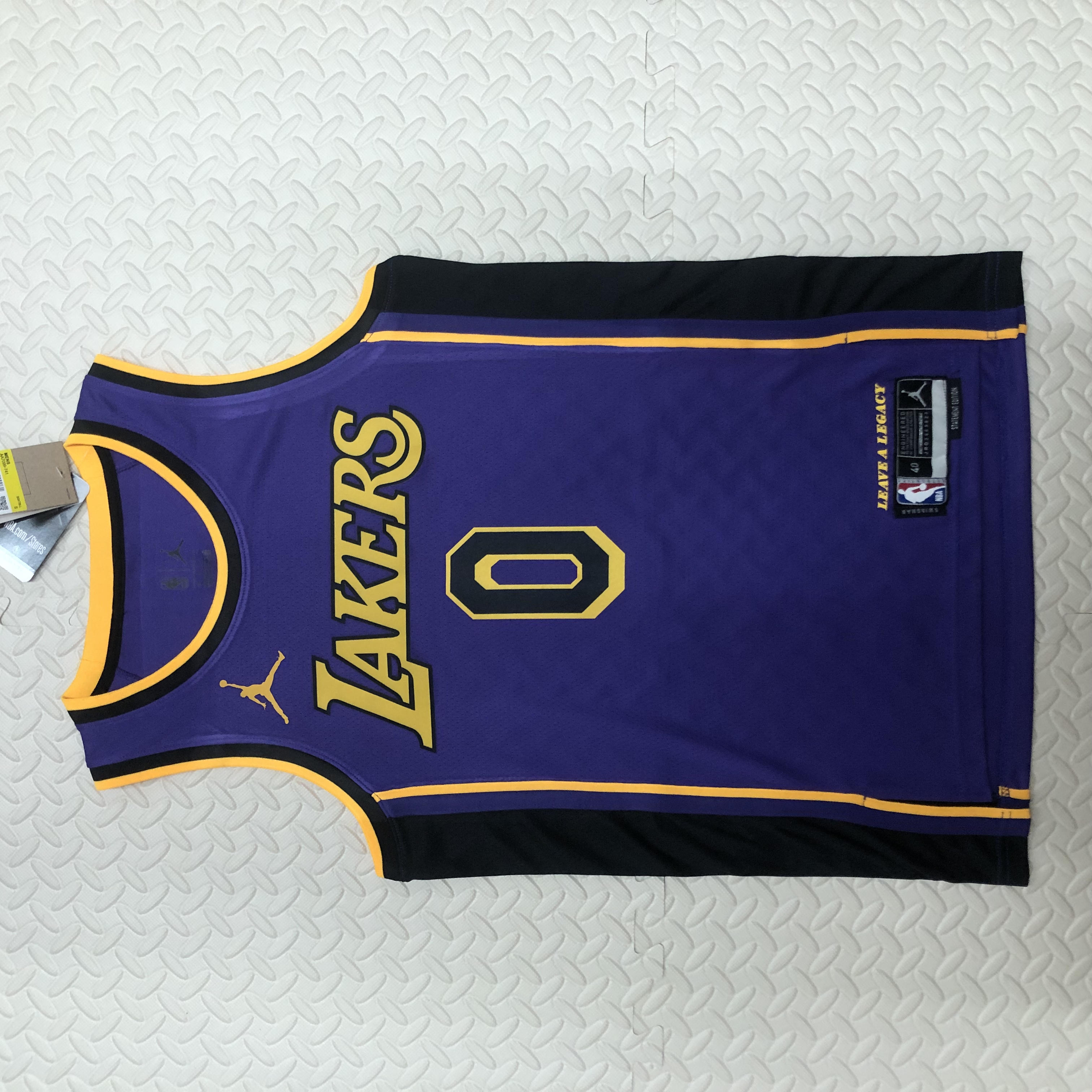 NBA Men Season 2023 Los Angeles Lakers Purple with Jordan Logo #0 WESTBROOK Jersey High Quality Name and Number Print - leoleo123123