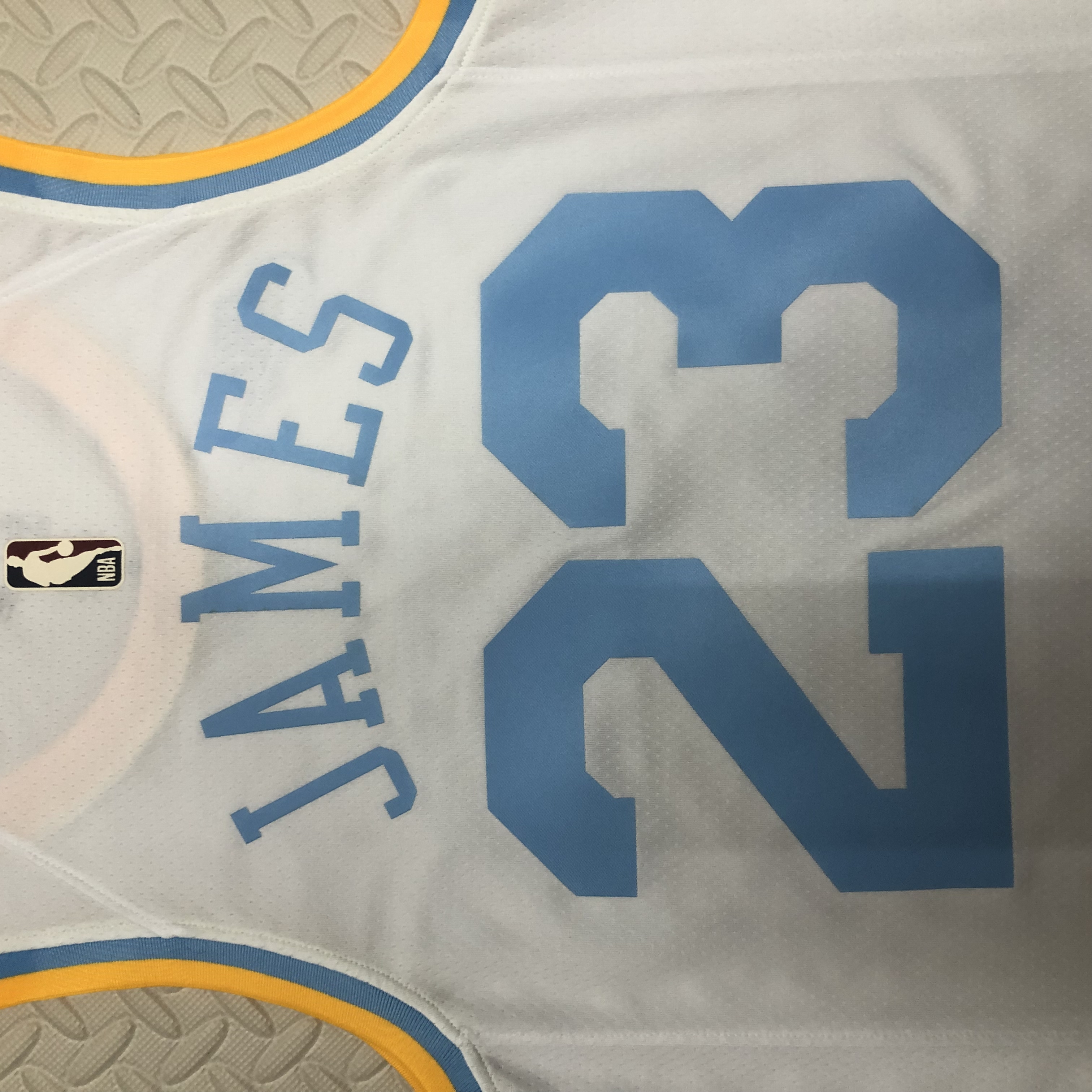 NBA Men Season 2023 Los Angeles Lakers White Retro Round Neck #23 JAMES Jersey High Quality Name and Number Print - leoleo123123