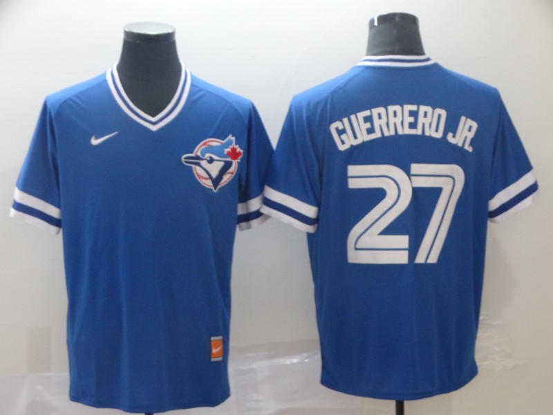 Toronto Blue Jays Vladimir GUERRERO JR. #27 Blue Baseball Jersey - leoleo123123