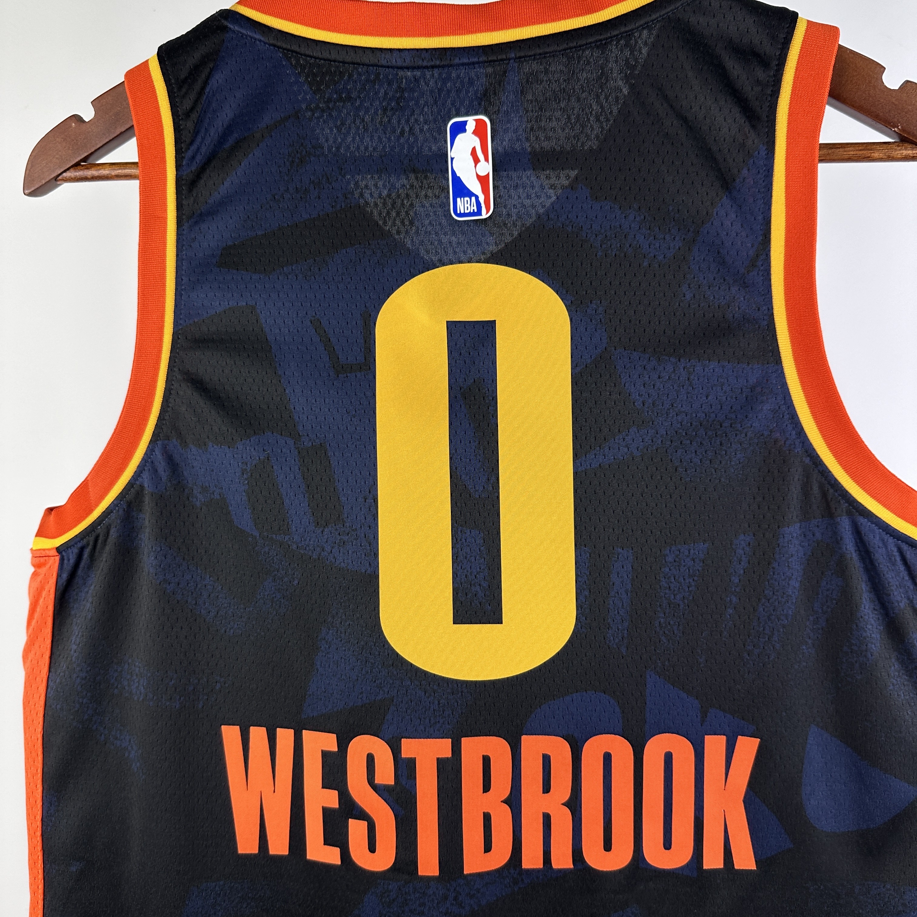NBA Men 2024 Oklahoma City Thunder City Edition Dark Blue #0 WESTBROOK Jersey High Quality Name and Number Print - leoleo123123