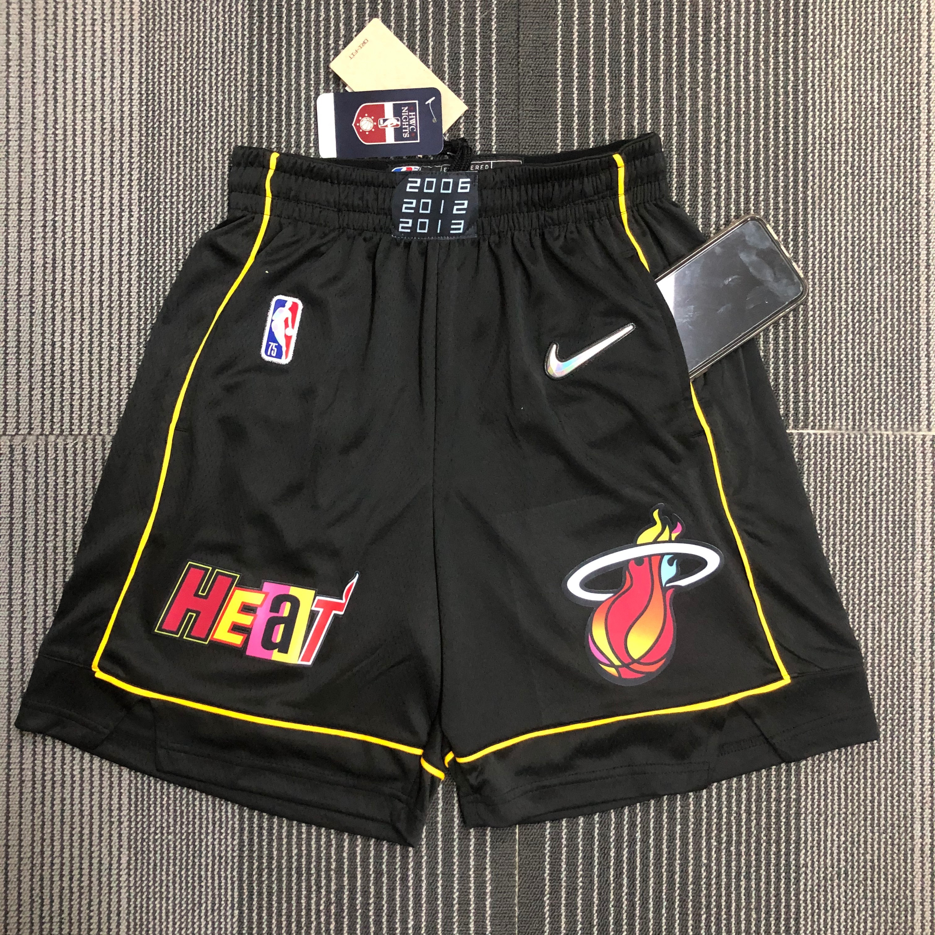 NBA Men 75th Anniversary Season 2022 Miami Heat Black Pant High Quality - leoleo123123