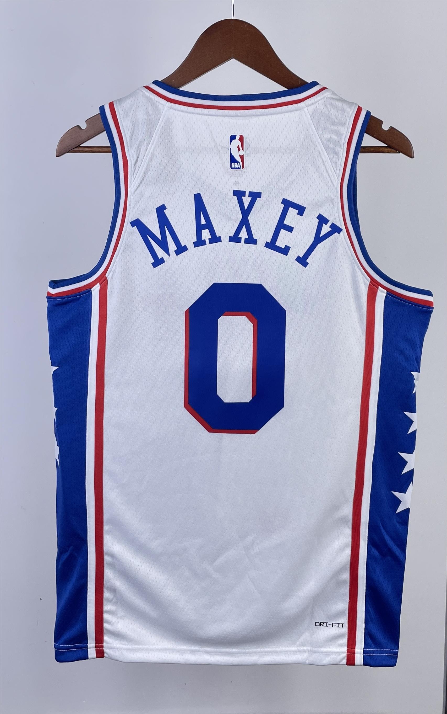 NBA Men 2023 Philadelphia 76ers White #0 MAXEY Swingman Jersey - leoleo123123