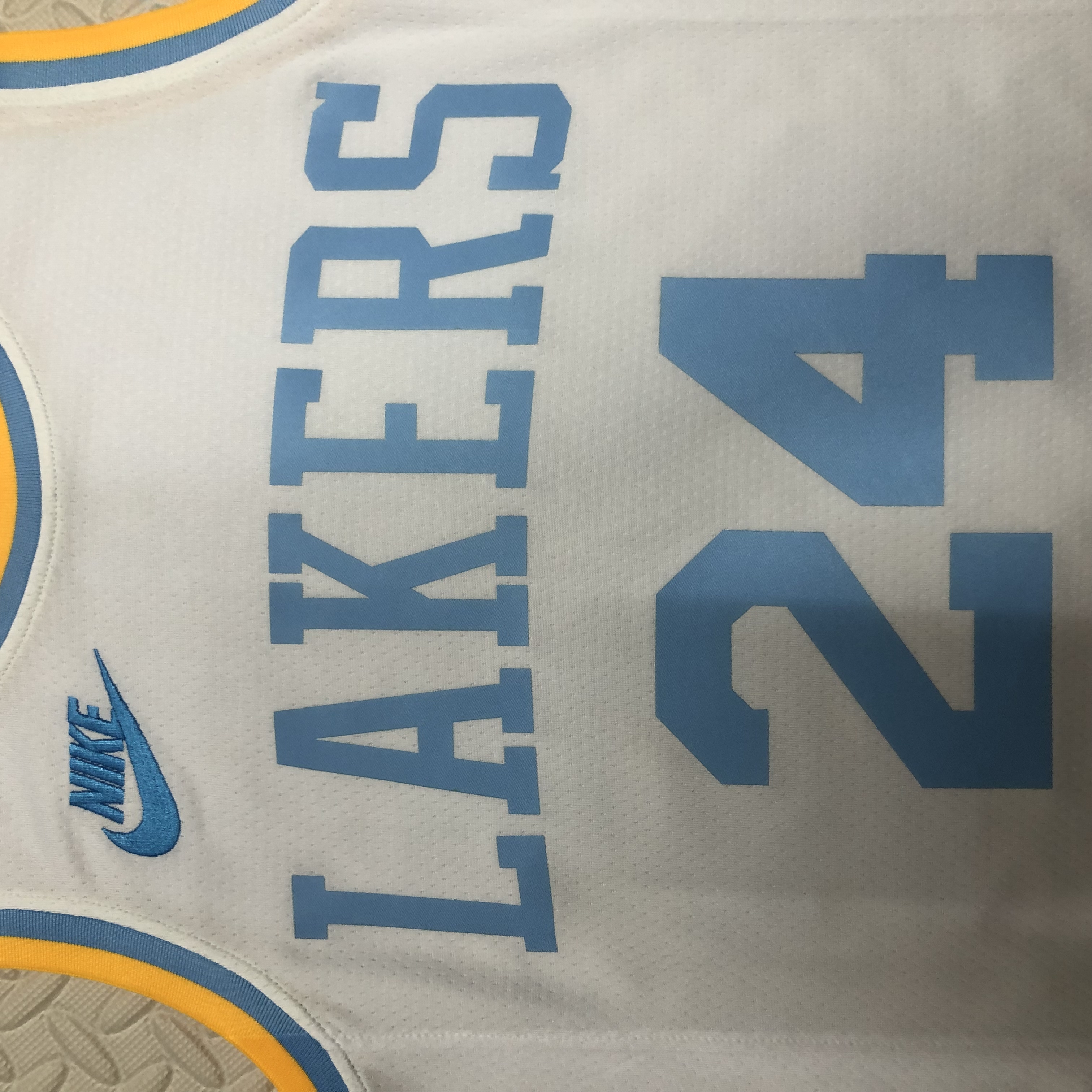 NBA Men Season 2023 Los Angeles Lakers White Retro Round Neck #24 BRYANT Jersey High Quality Name and Number Print - leoleo123123