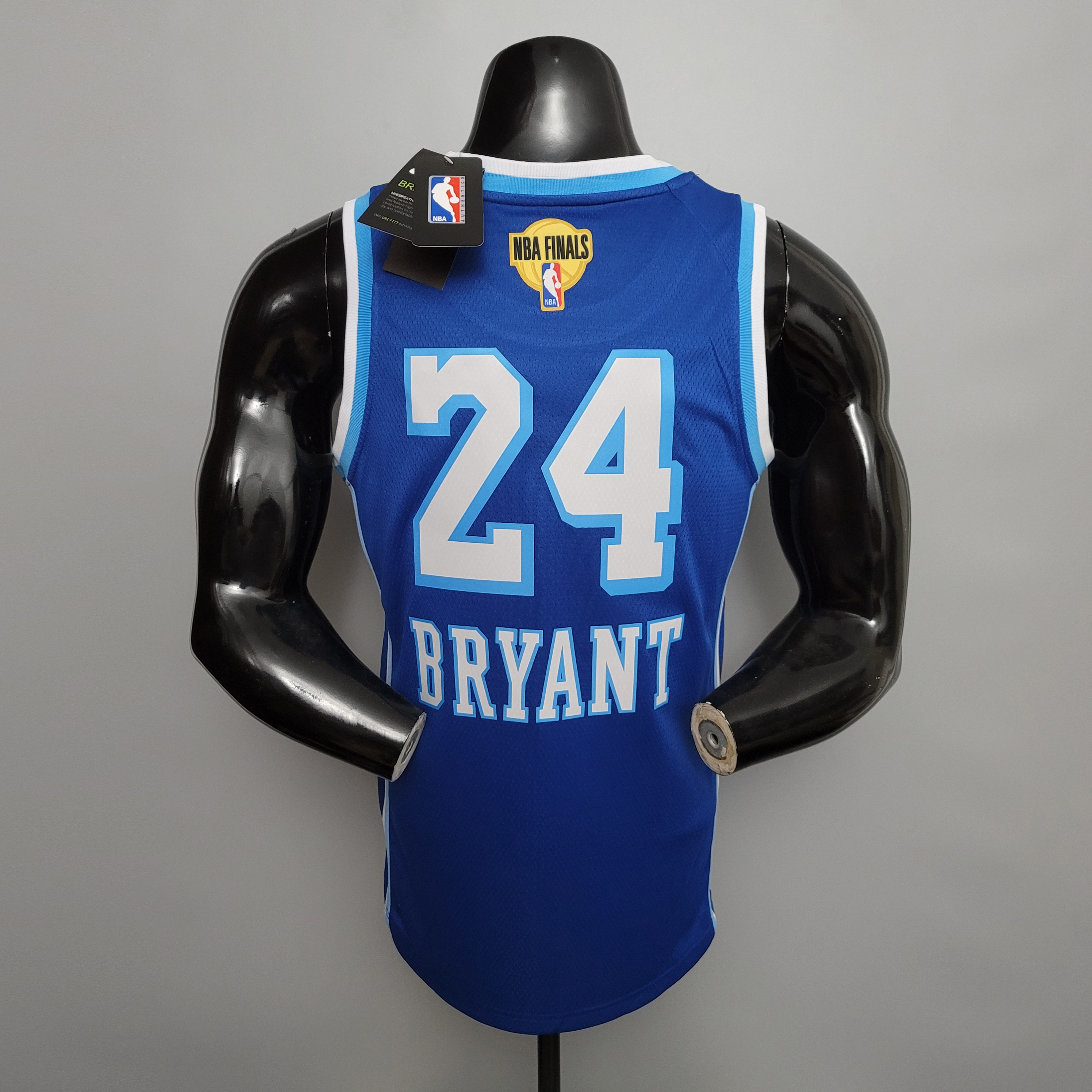 NBA Finals Men Los Angeles Lakers Retro in Latin #24 BRYANT Blue Round Neck Jersey High Quality Name and Number Print - leoleo123123
