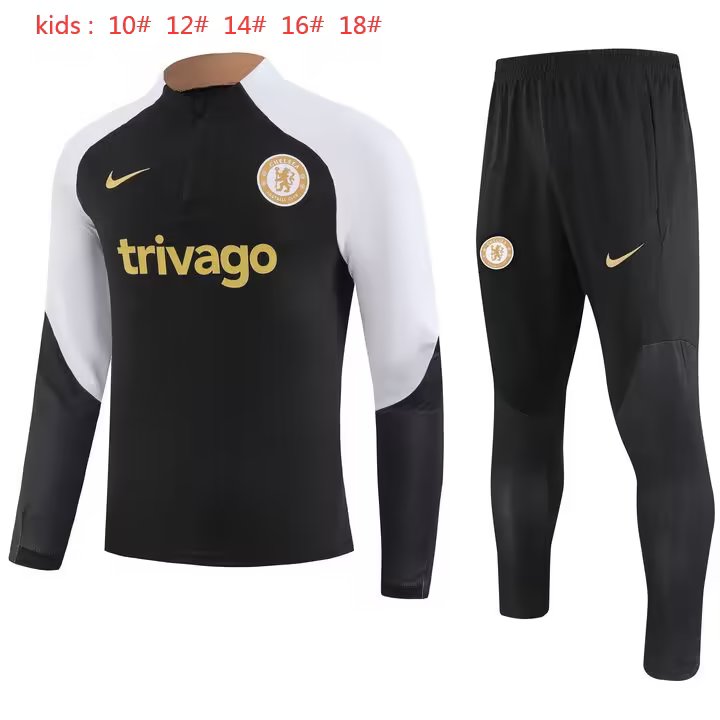 23/24 Chelsea Kids Black Sweater Tracksuit Thai Quality - leoleo123123