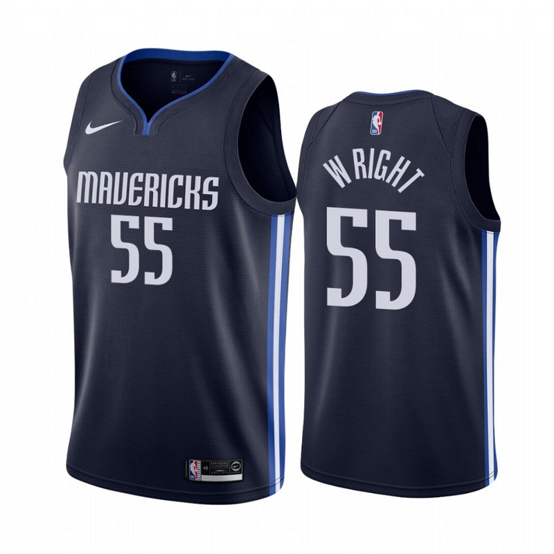 NBA Men Dallas Mavericks Dark Blue #55 W RIGHT Jersey High Quality Name and Number Print - leoleo123123