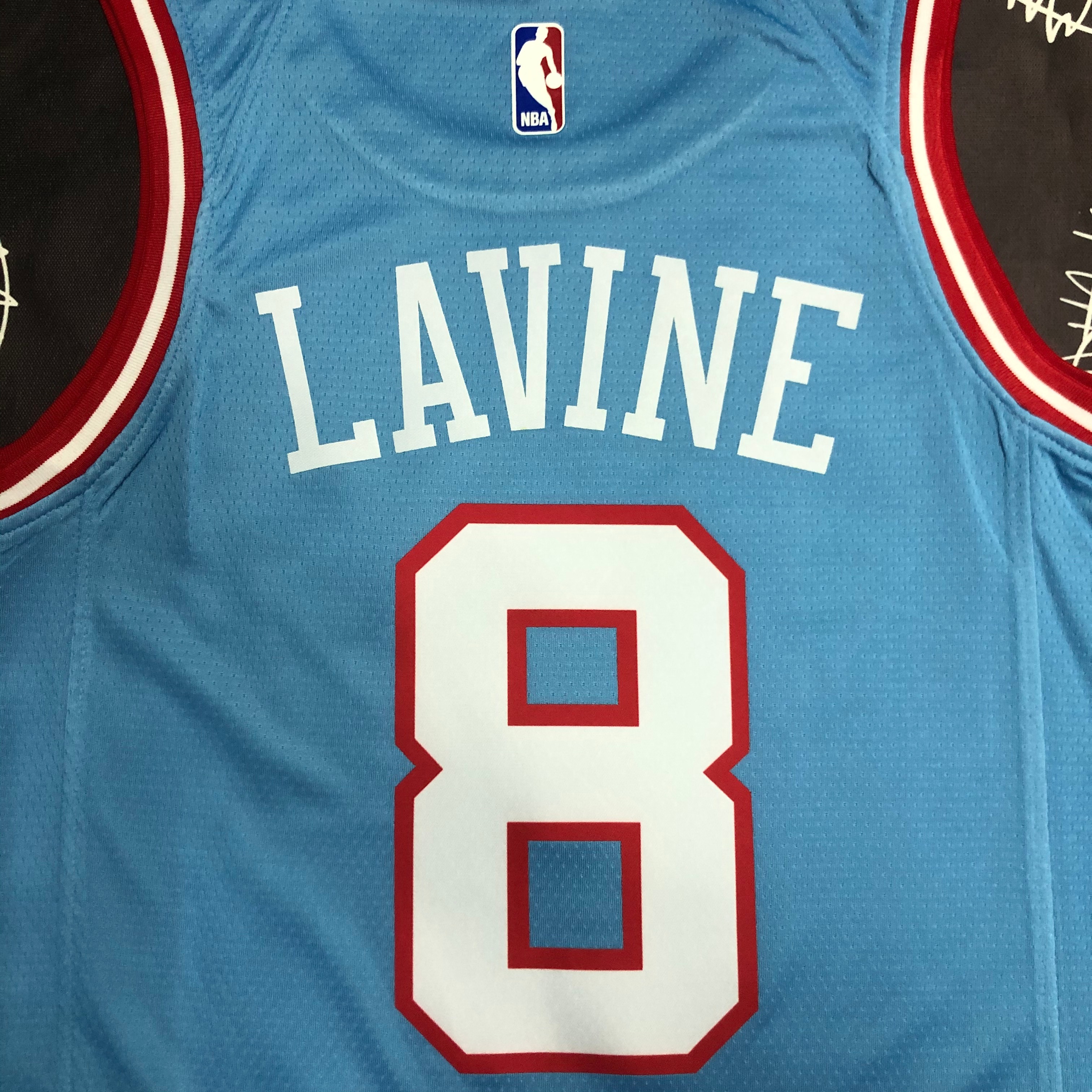 NBA Men Chicago Bulls Blue #8 LAVINE Jersey High Quality Name and Number Print - leoleo123123