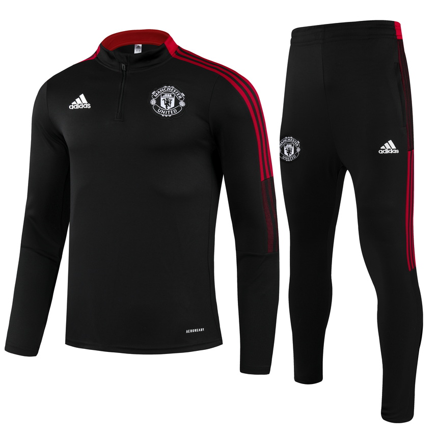 21/22 Manchester United Kids Black Sweater Tracksuit Thai Quality - leoleo123123