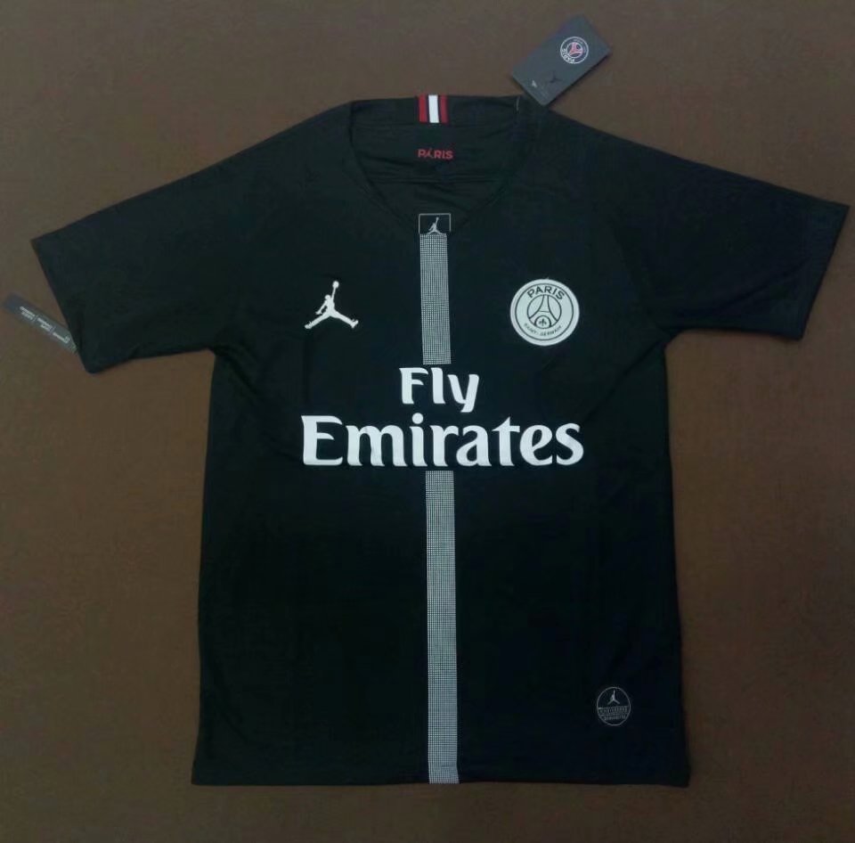 2018 PSG Home Black Jersey Jordan Fans Version Thai Qaulity - leoleo123123