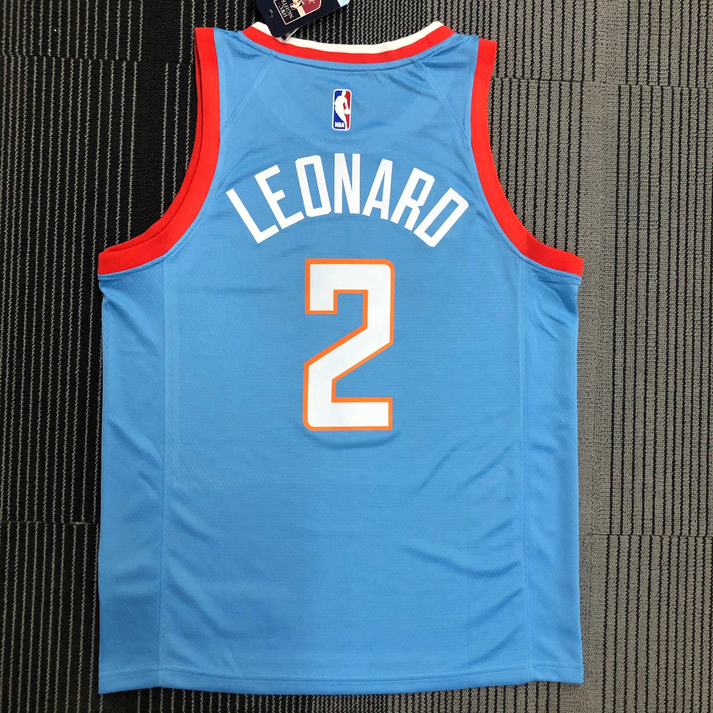 NBA Men Los Angeles Clippers Light Blue LEONARD#2 Jersey High Quality Name and Number Print - leoleo123123