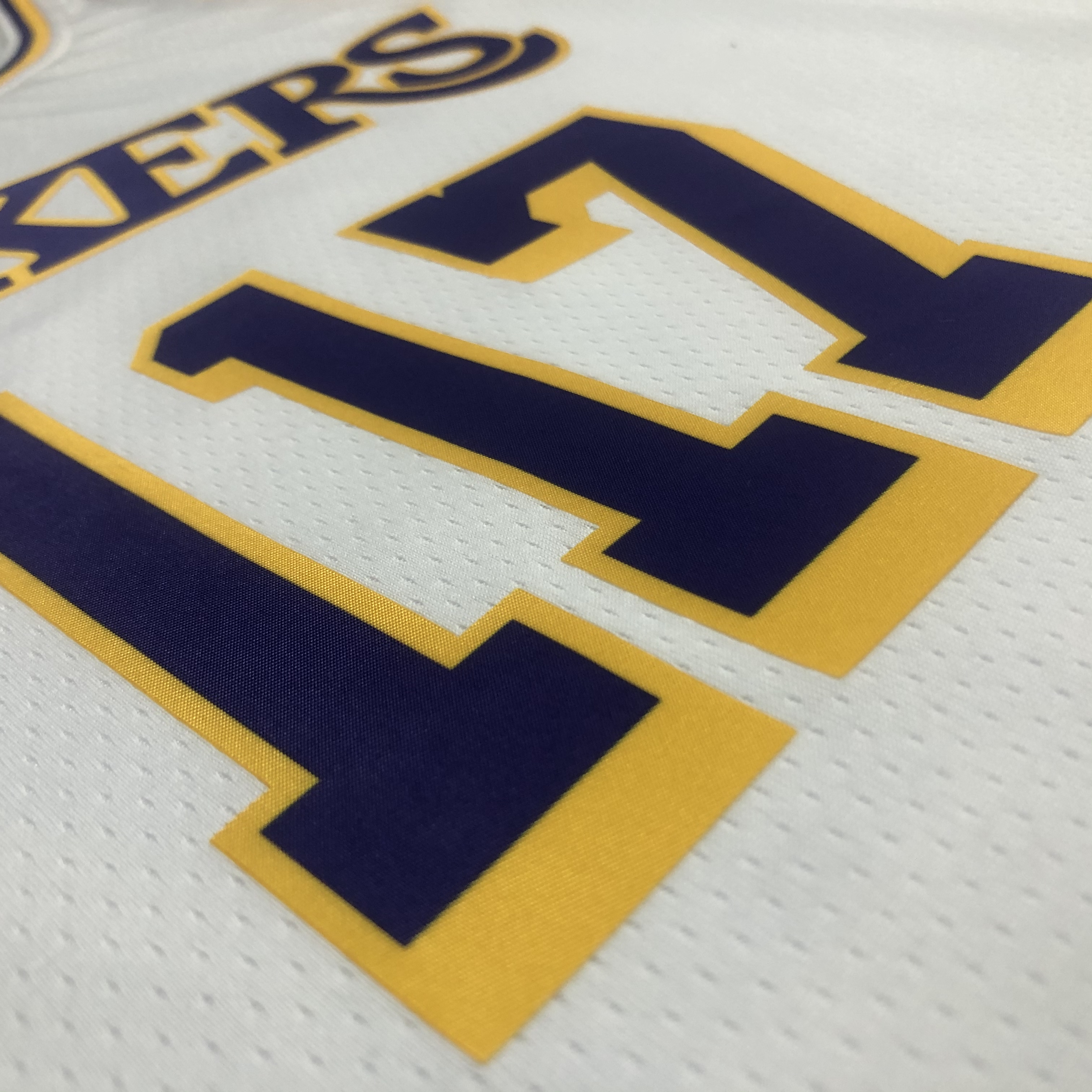NBA 75th Anniversary X-BOX Los Angeles Lakers White Round Neck #117 Jersey High Quality Name and Number Print - leoleo123123