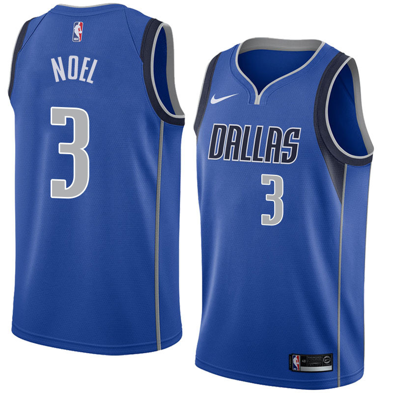 NBA Men Dallas Mavericks Blue #3 NOEL Jersey High Quality Name and Number Print - leoleo123123