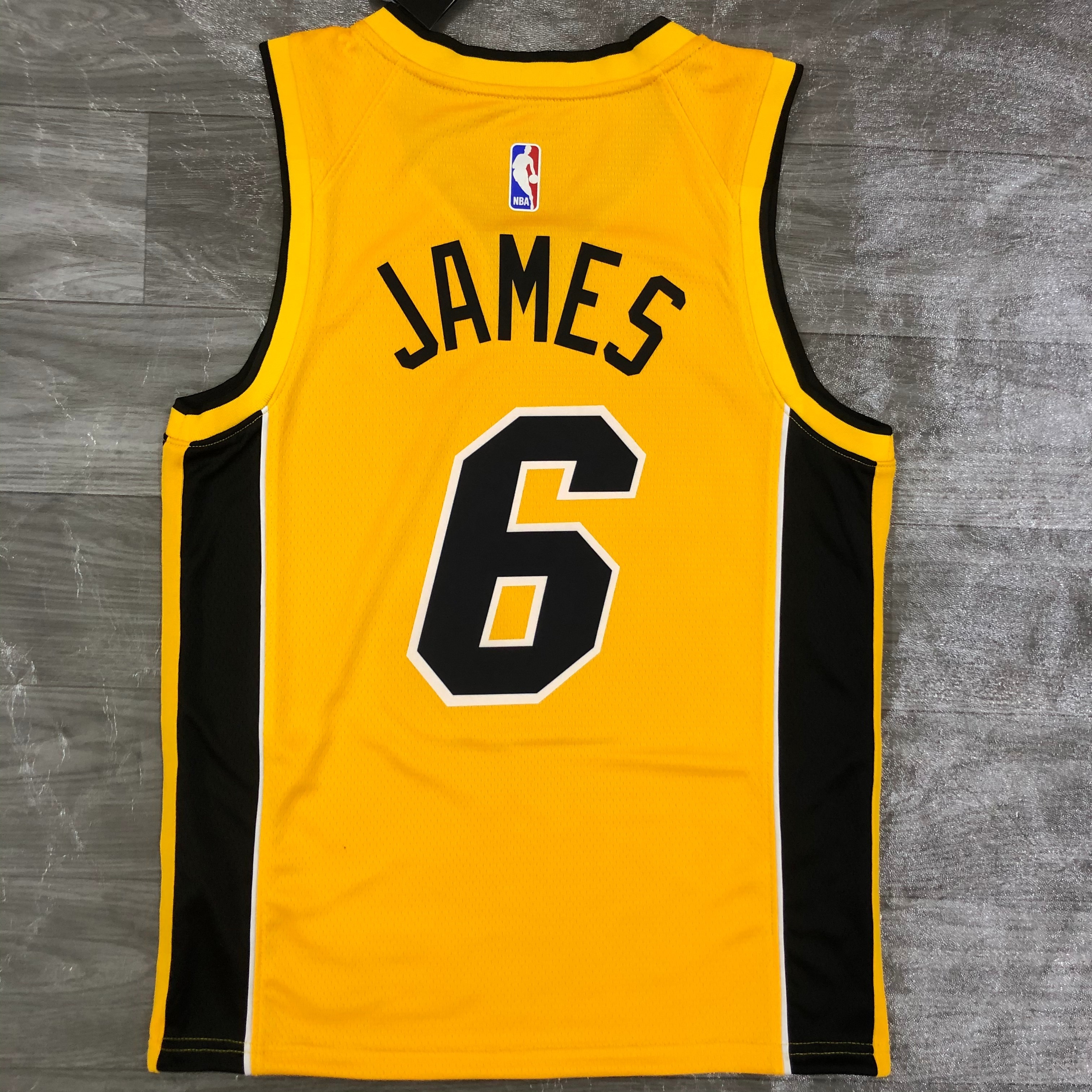 NBA Men Season 2021 Miami Heat Yellow Award Version #6 JAMES Jersey High Quality Name and Number Print - leoleo123123