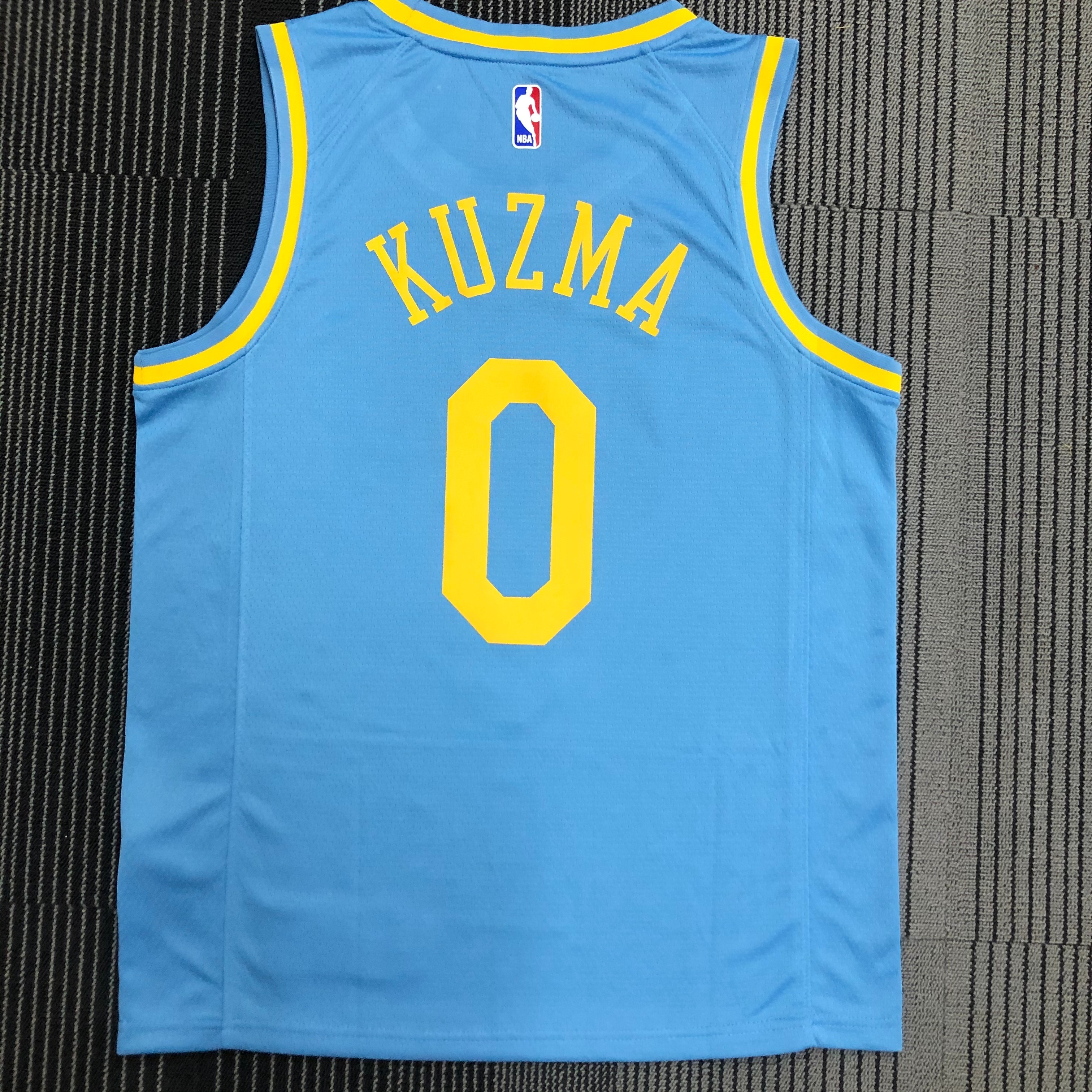NBA Season 2021 Los Angeles Lakers Minneapolis Blue #0 KUZMA Round Neck Jersey High Quality Name and Number Print - leoleo123123