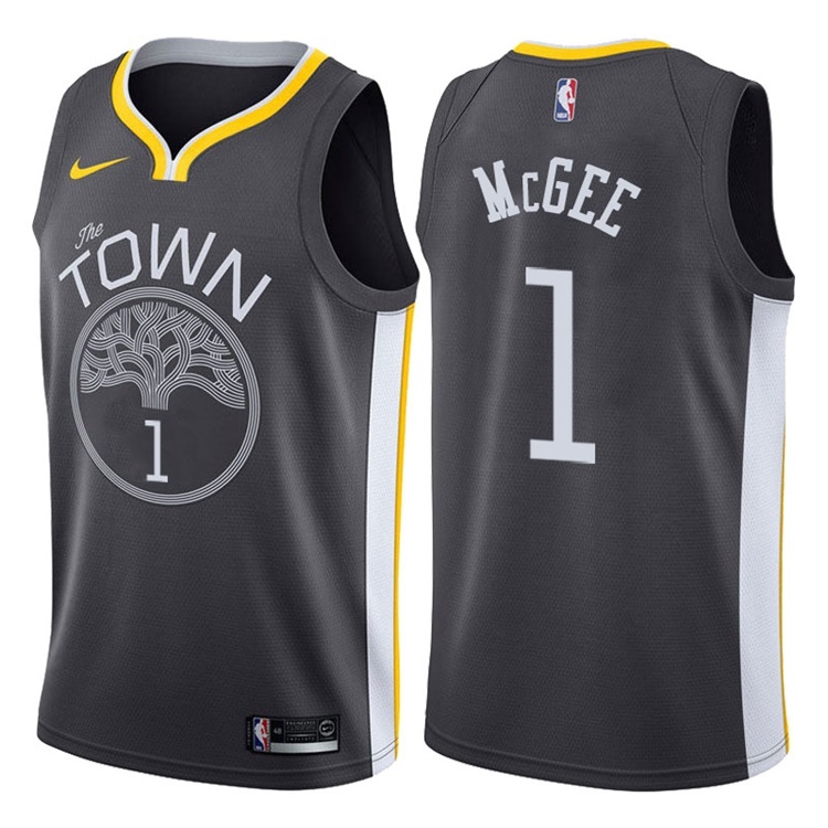 NBA Men Golden State Warriors Black #1 McGEE Jersey High Quality Name and Number Print - leoleo123123