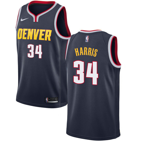 NBA Men Denver Nuggets Dark Blue #34 HARRIS Jersey High Quality Name and Number Print - leoleo123123