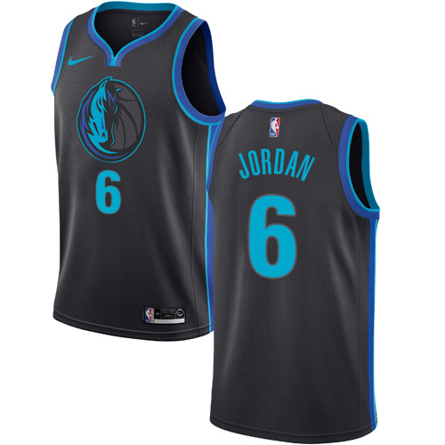 NBA Men Dallas Mavericks Black #6 JORDAN Jersey High Quality Name and Number Print - leoleo123123
