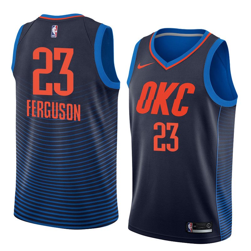 NBA Men Oklahoma City Thunder Dark Blue #23 FERGUSON Jersey High Quality Name and Number Print - leoleo123123