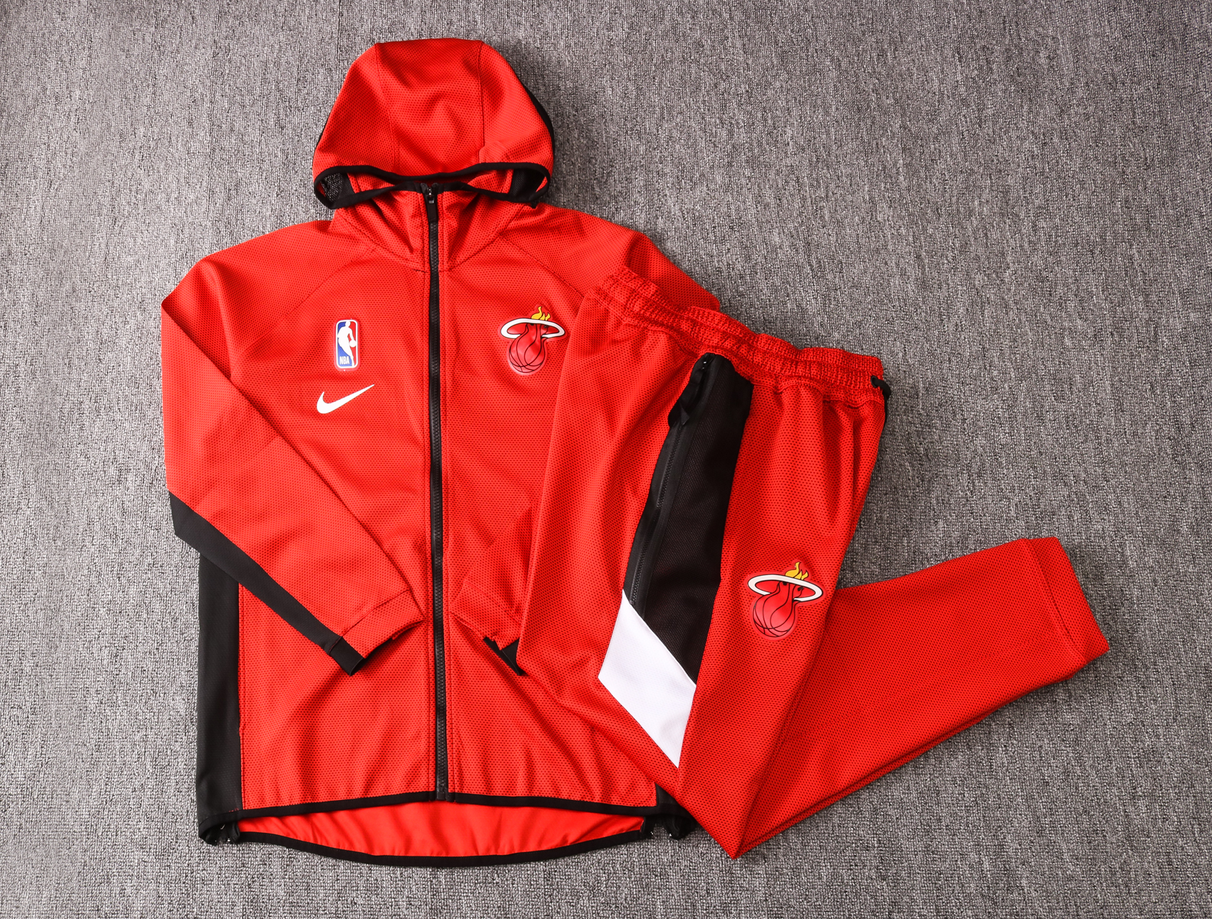 NBA Miami Heat Red with Cap Jacket Tracksuit High Quality - leoleo123123