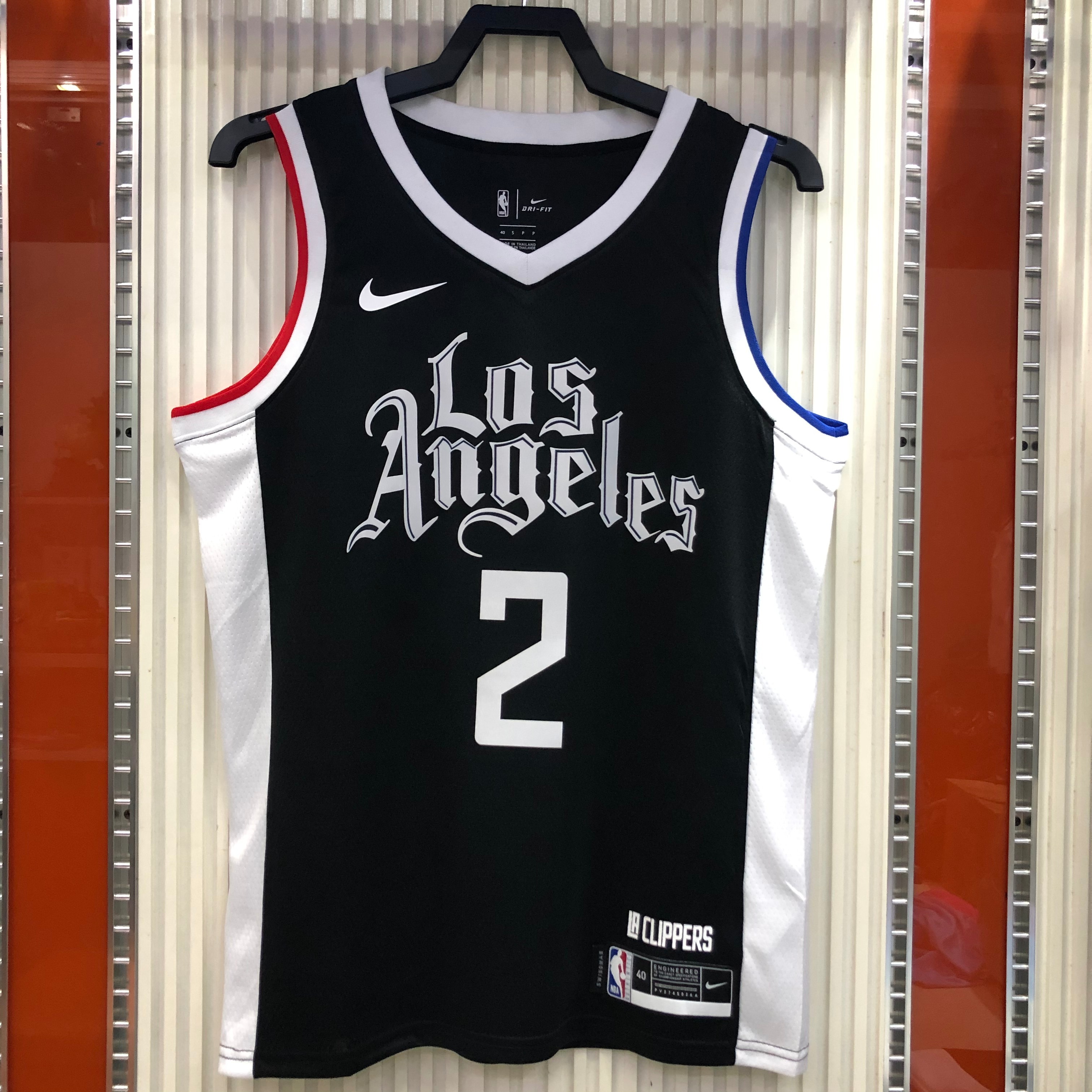 NBA Season 20-21 Men Los Angeles Clippers in Latin Black City #2 LEONARD Jersey High Quality Name and Number Print - leoleo123123