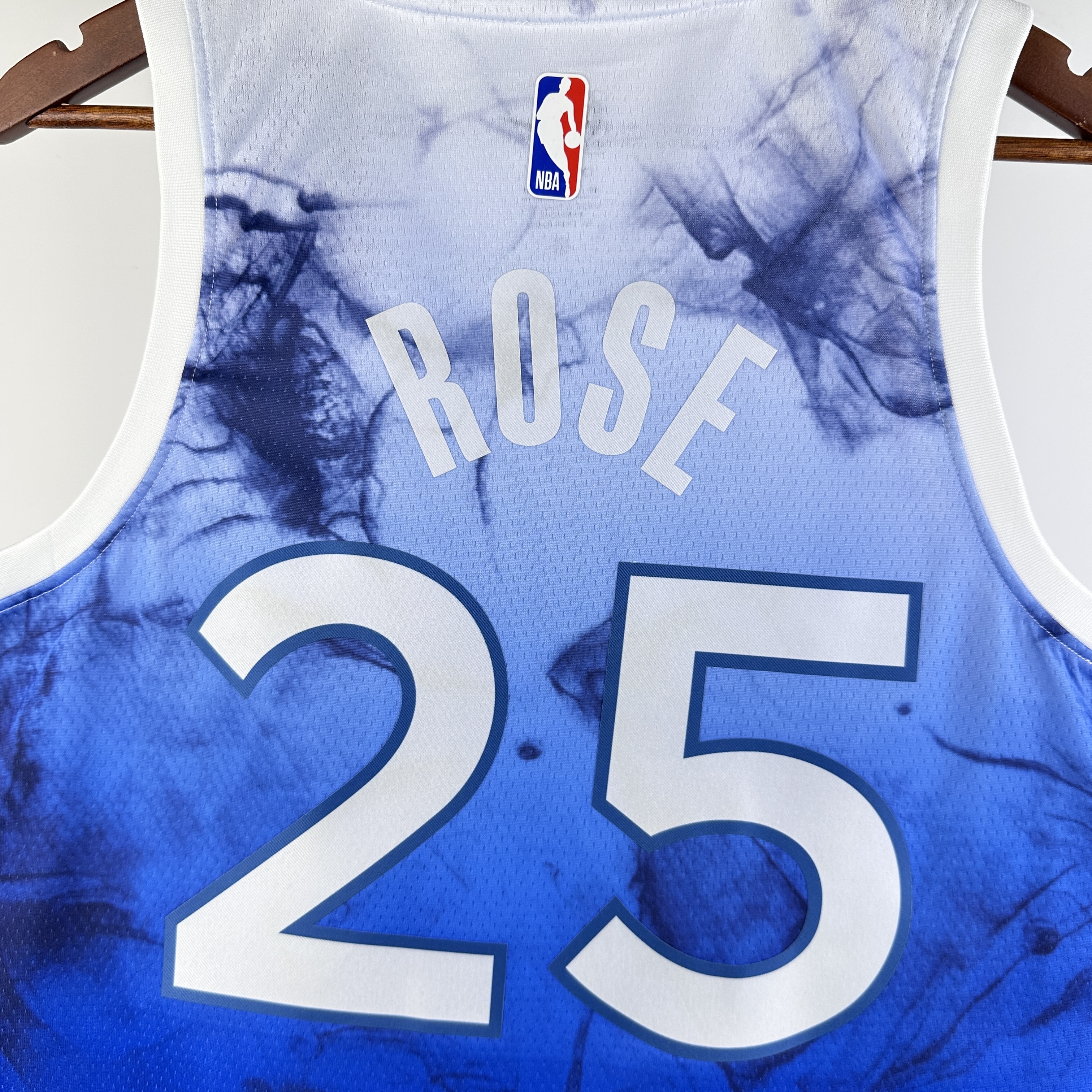 NBA Men 2024 Minnesota Timberwolves City Edition Blue #25 ROSE Jersey High Quality Name and Number Print - leoleo123123