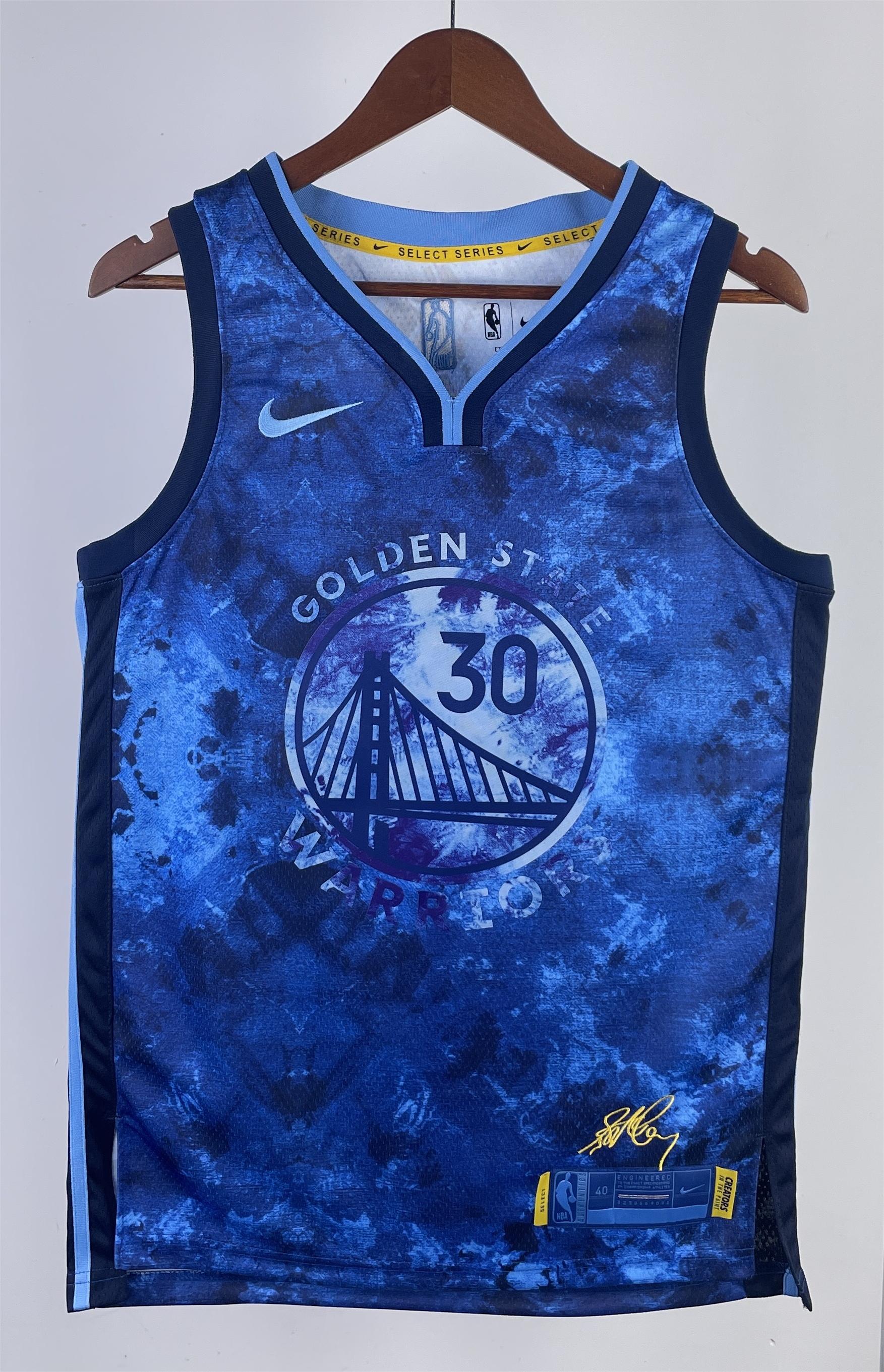 Select Series--NBA Men 2023 Golden State Warriors Blue #30 CURRY Swingman Jersey - leoleo123123