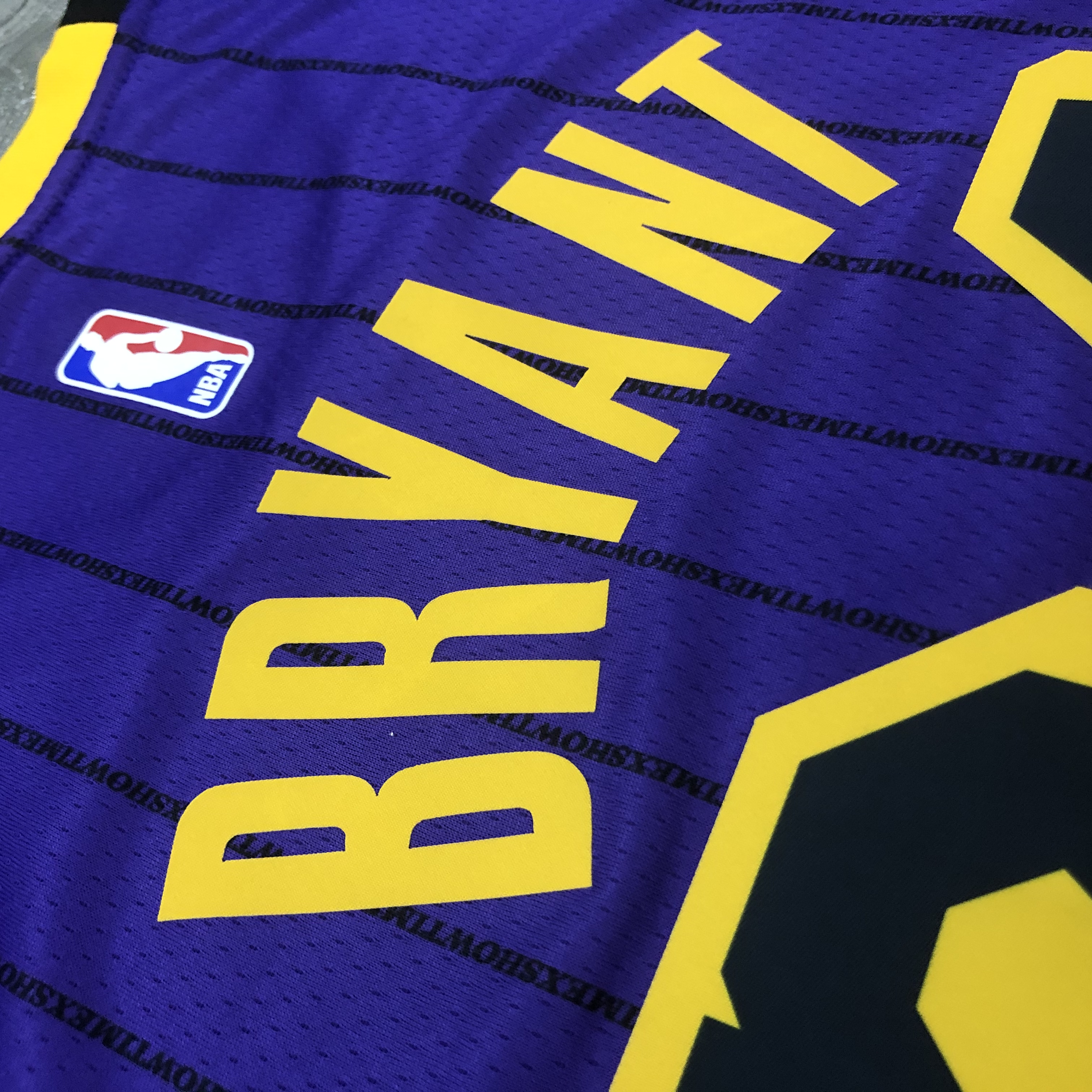 NBA Men Los Angeles Lakers Retro Purple with Black Lines #24 BRYANT Round Neck Jersey High Quality Name and Number Print - leoleo123123