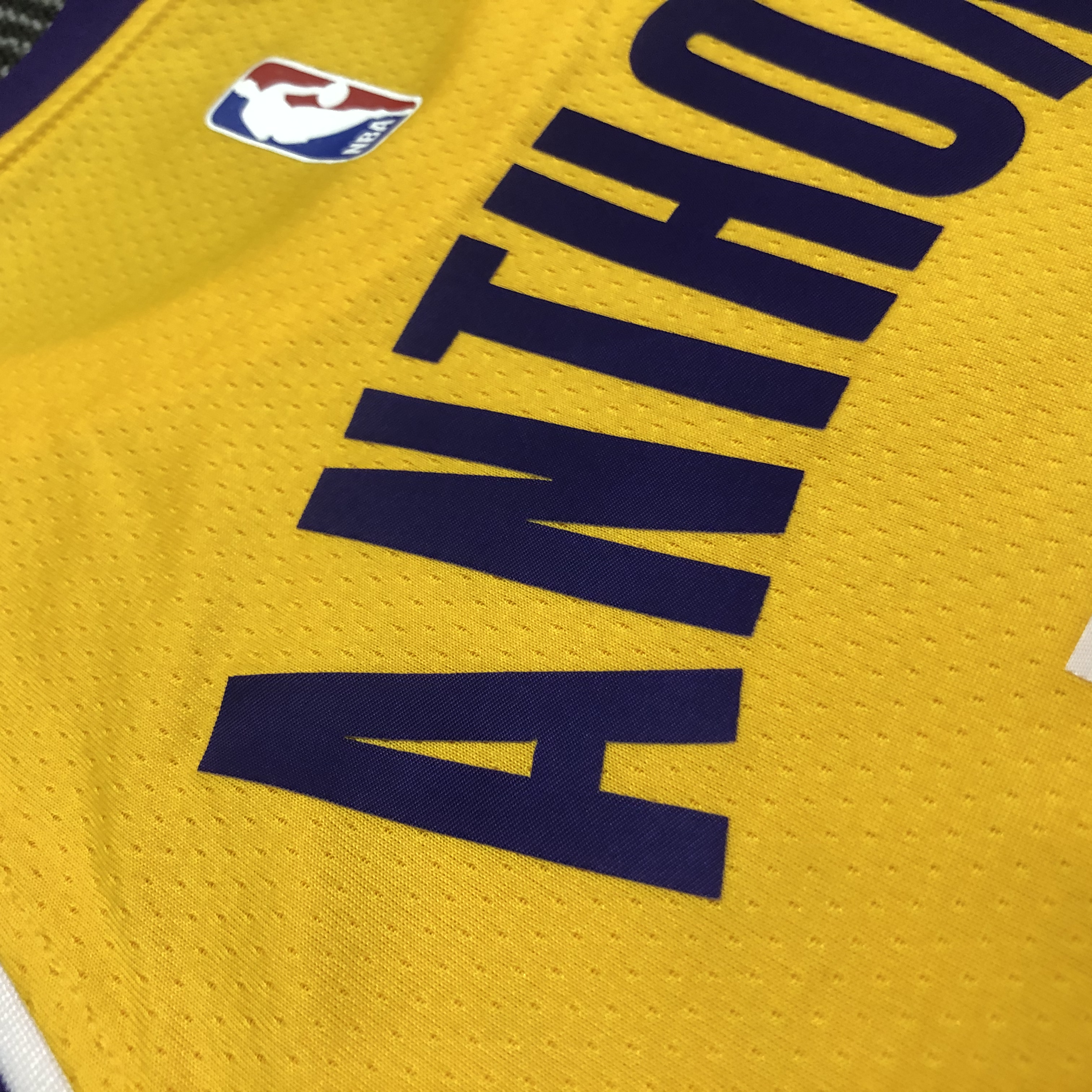 NBA Men Los Angeles Lakers Retro Yellow Round Neck #7 ANTHONY Jersey High Quality Name and Number Print - leoleo123123