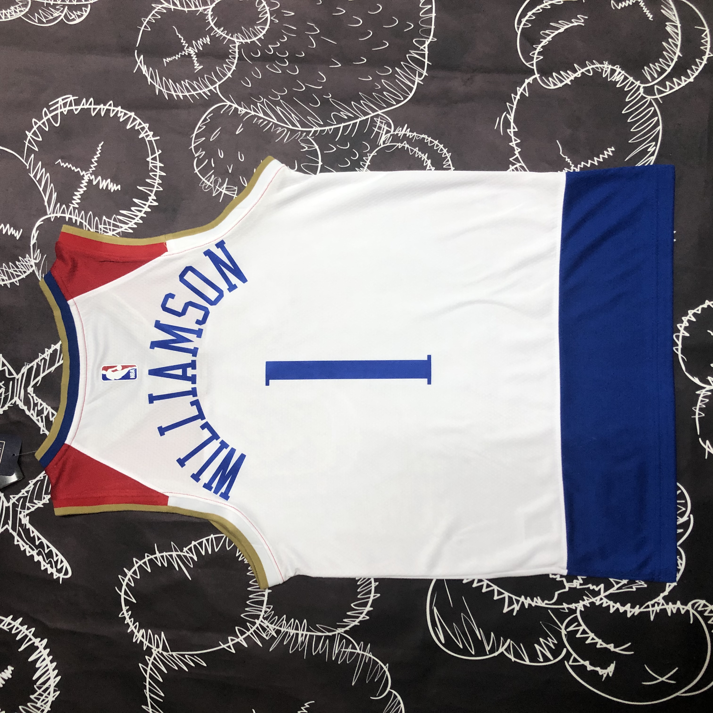 NBA Men Season 2020 New Orleans Pelicans White City #1 WILLIAMSON Jersey High Quality Name and Number Print - leoleo123123