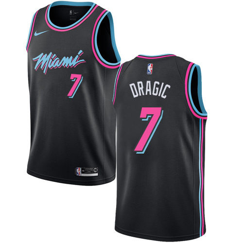 NBA Men Miami Heat Black City #7 DRAGIC Jersey High Quality Name and Number Print - leoleo123123