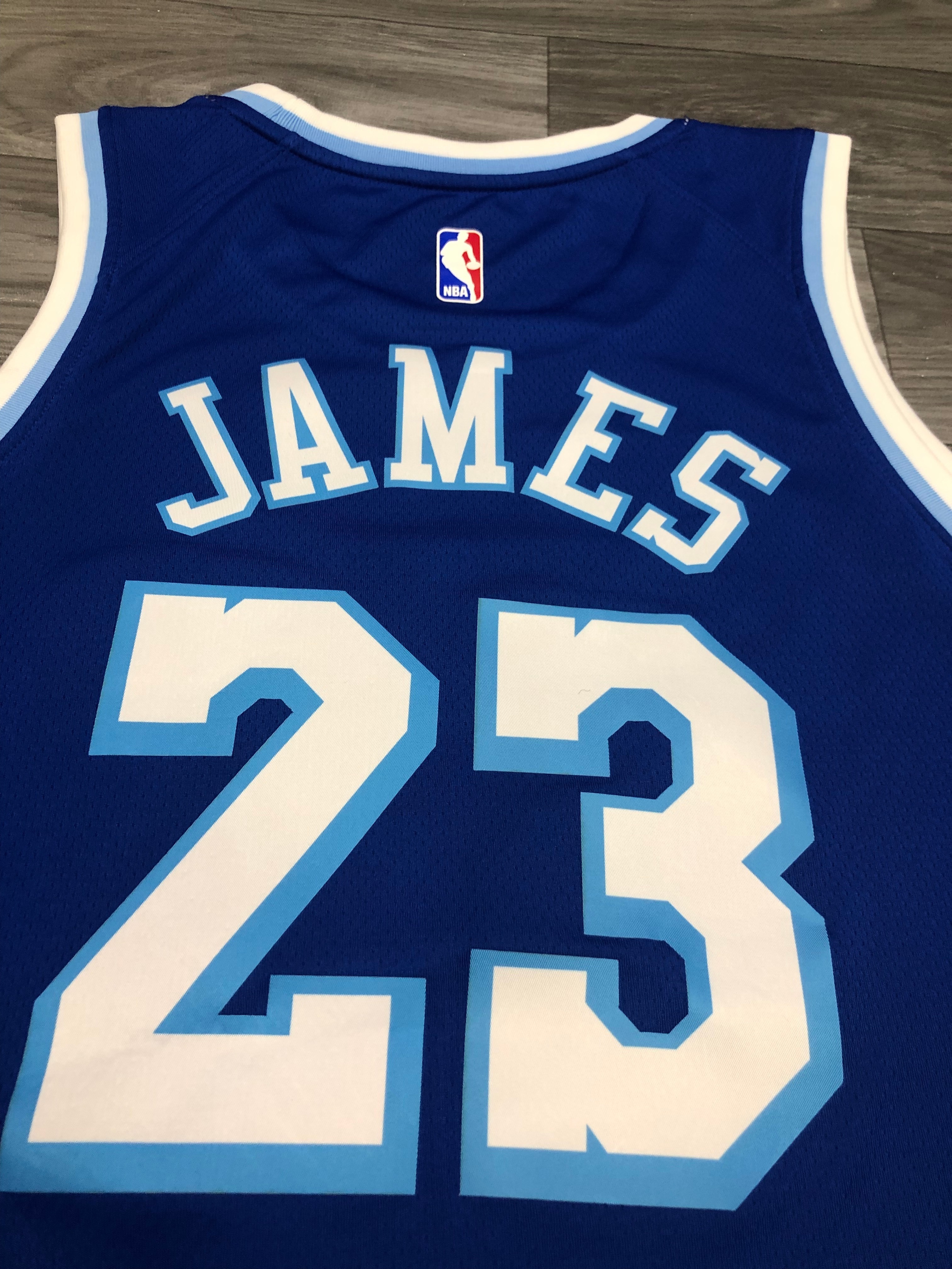 NBA Men Los Angeles Lakers Retro in Latin with Crenshaw #23 JAMES Blue Round Neck Jersey High Quality Name and Number Print - leoleo123123