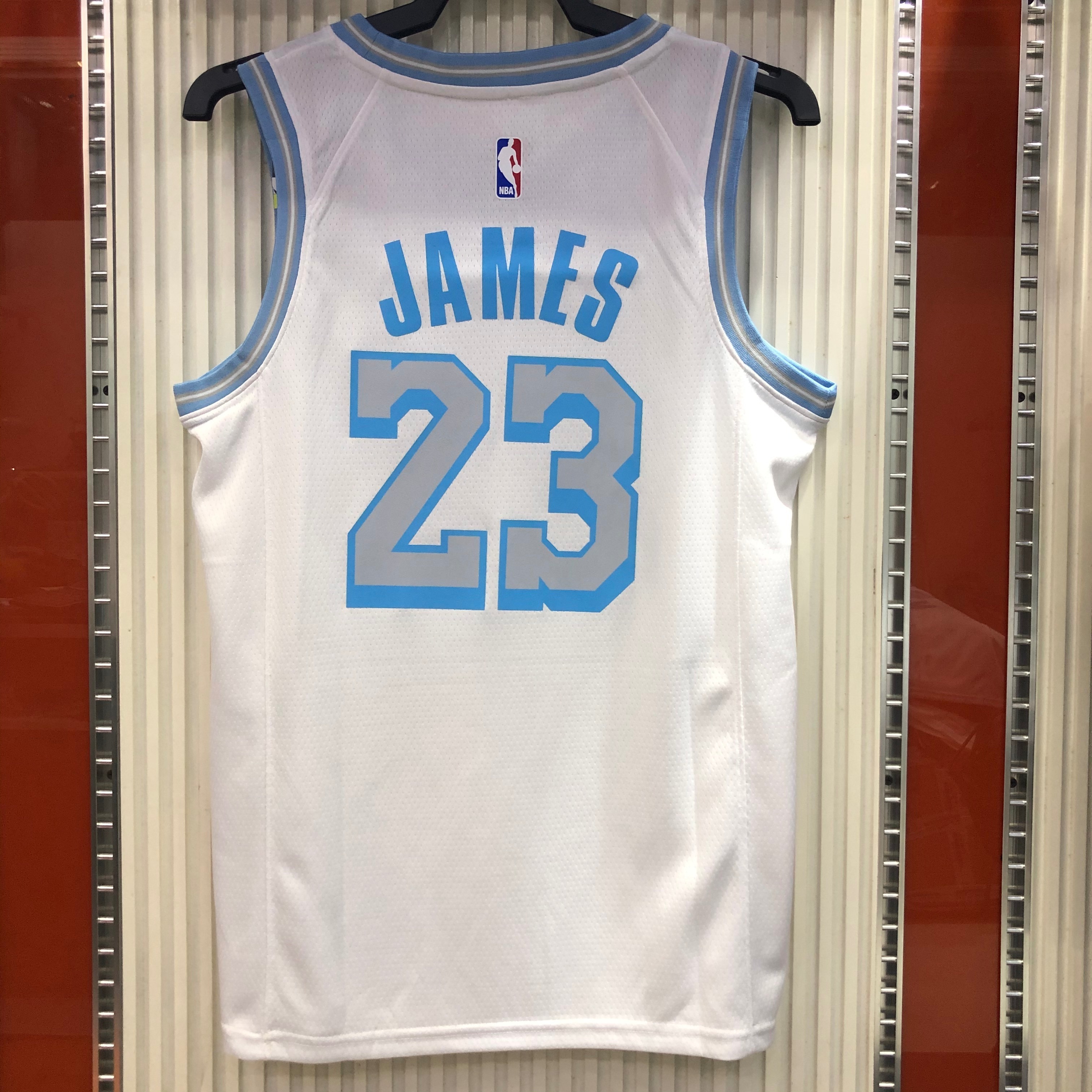 NBA Men Season 2021 Los Angeles Lakers White Round Neck #23 JAMES Jersey High Quality Name and Number Print - leoleo123123