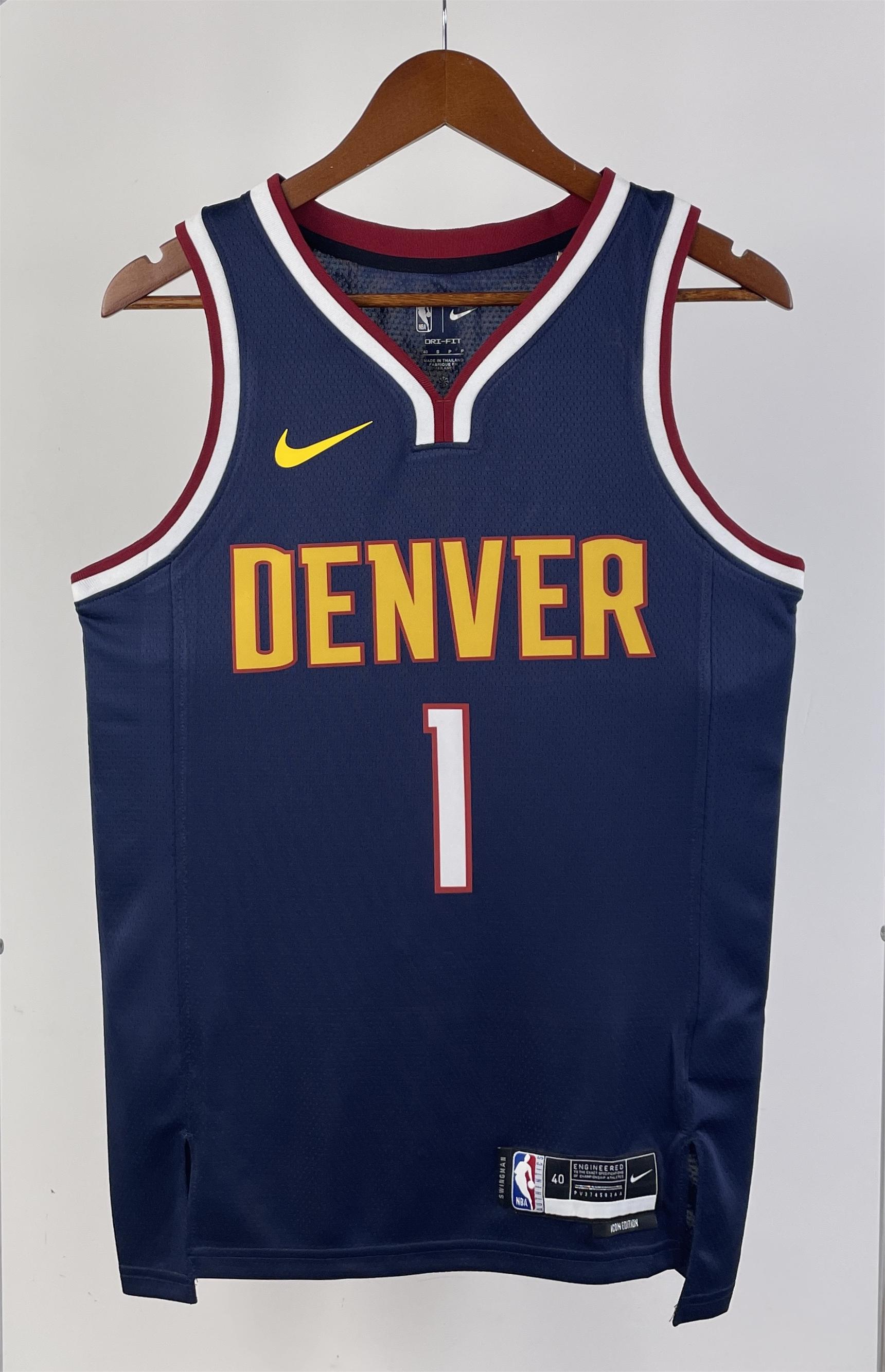 NBA Men Season 2023 Denver Nuggets Dark Blue #1 PORTER JR. Jersey High Quality Name and Number Print - leoleo123123