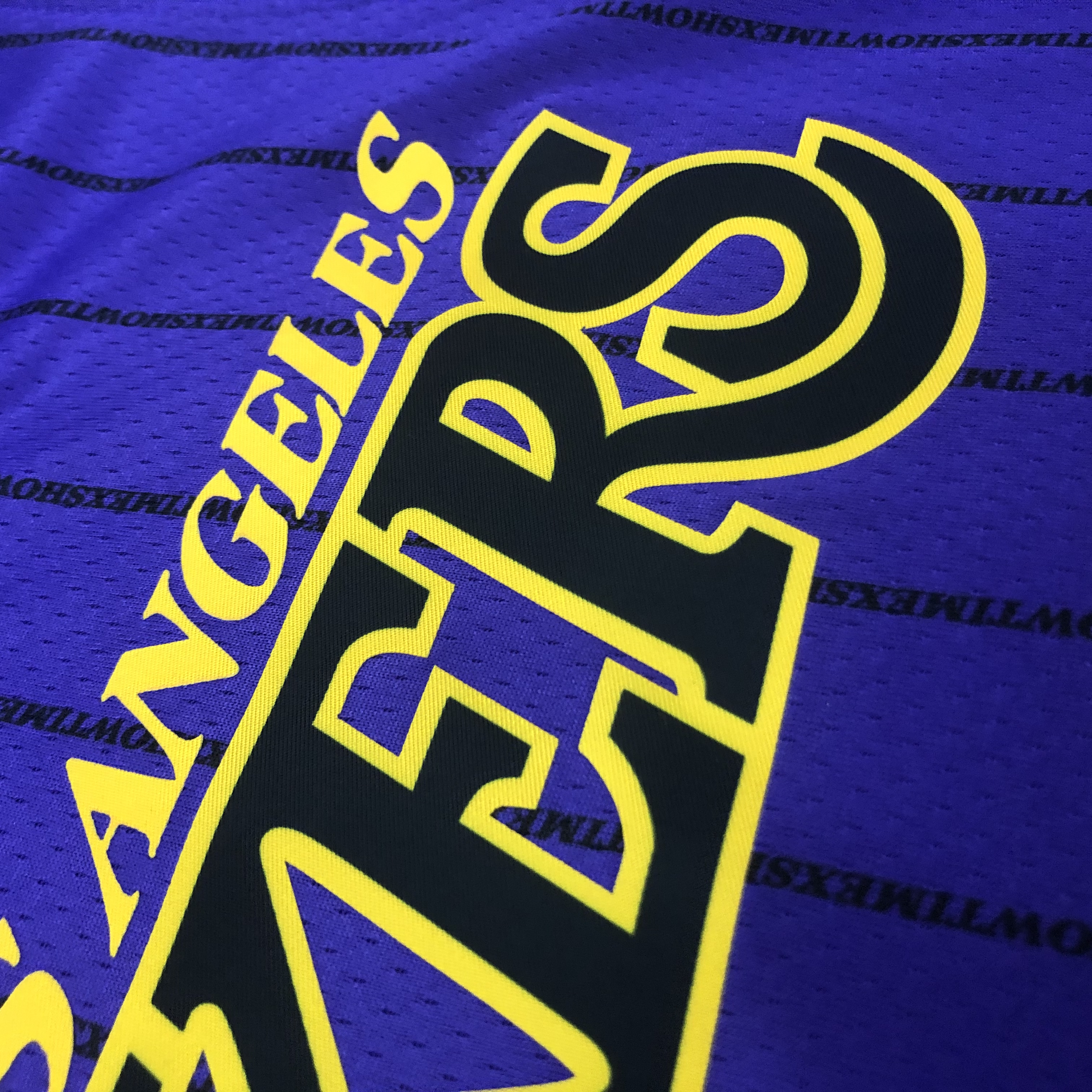 NBA Men Los Angeles Lakers Retro Purple with Black Lines #23 JAMES Round Neck Jersey High Quality Name and Number Print - leoleo123123