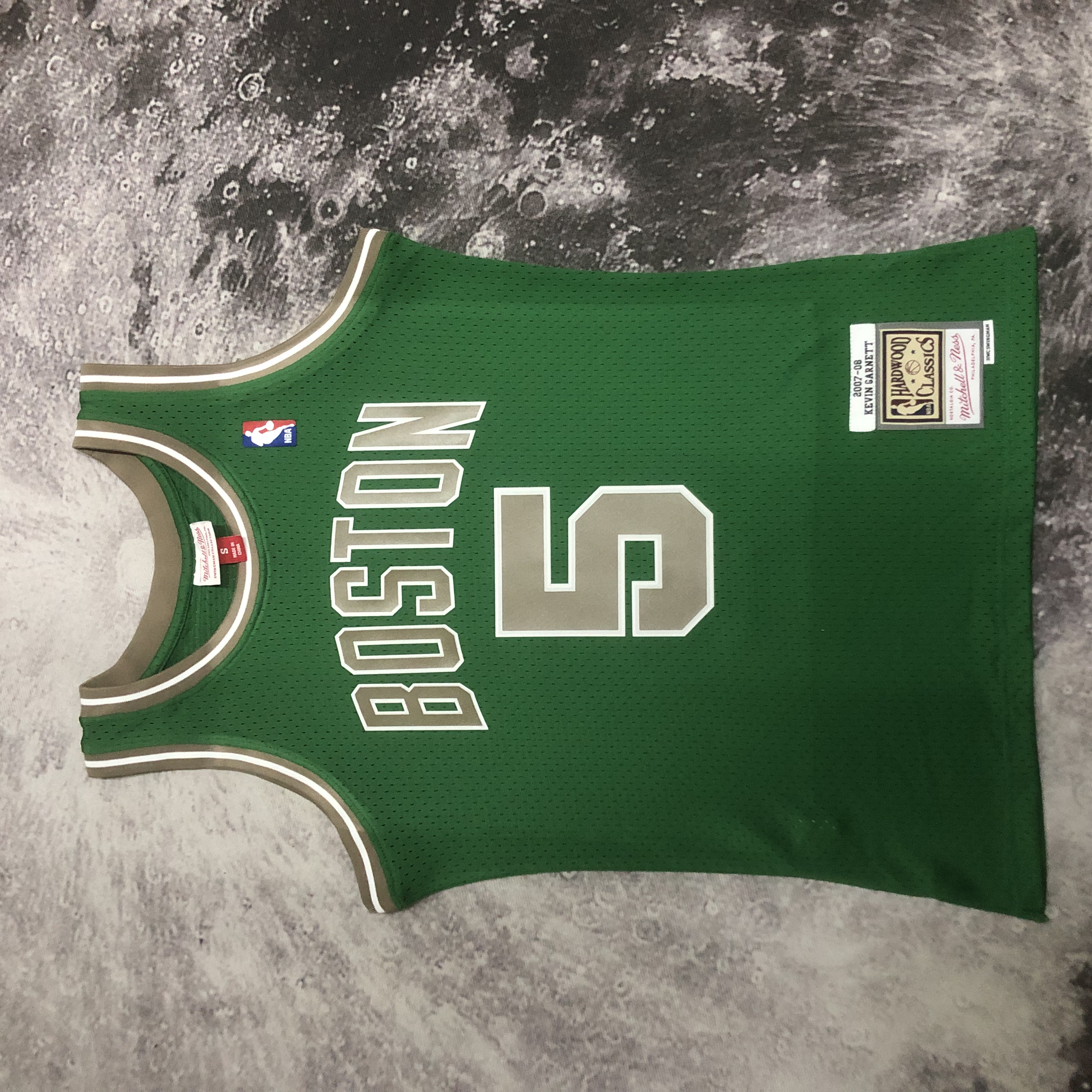 NBA Men Season 07-08 Boston Celtics Retro Green #5 GARNETT Jersey High Quality Name and Number Print - leoleo123123