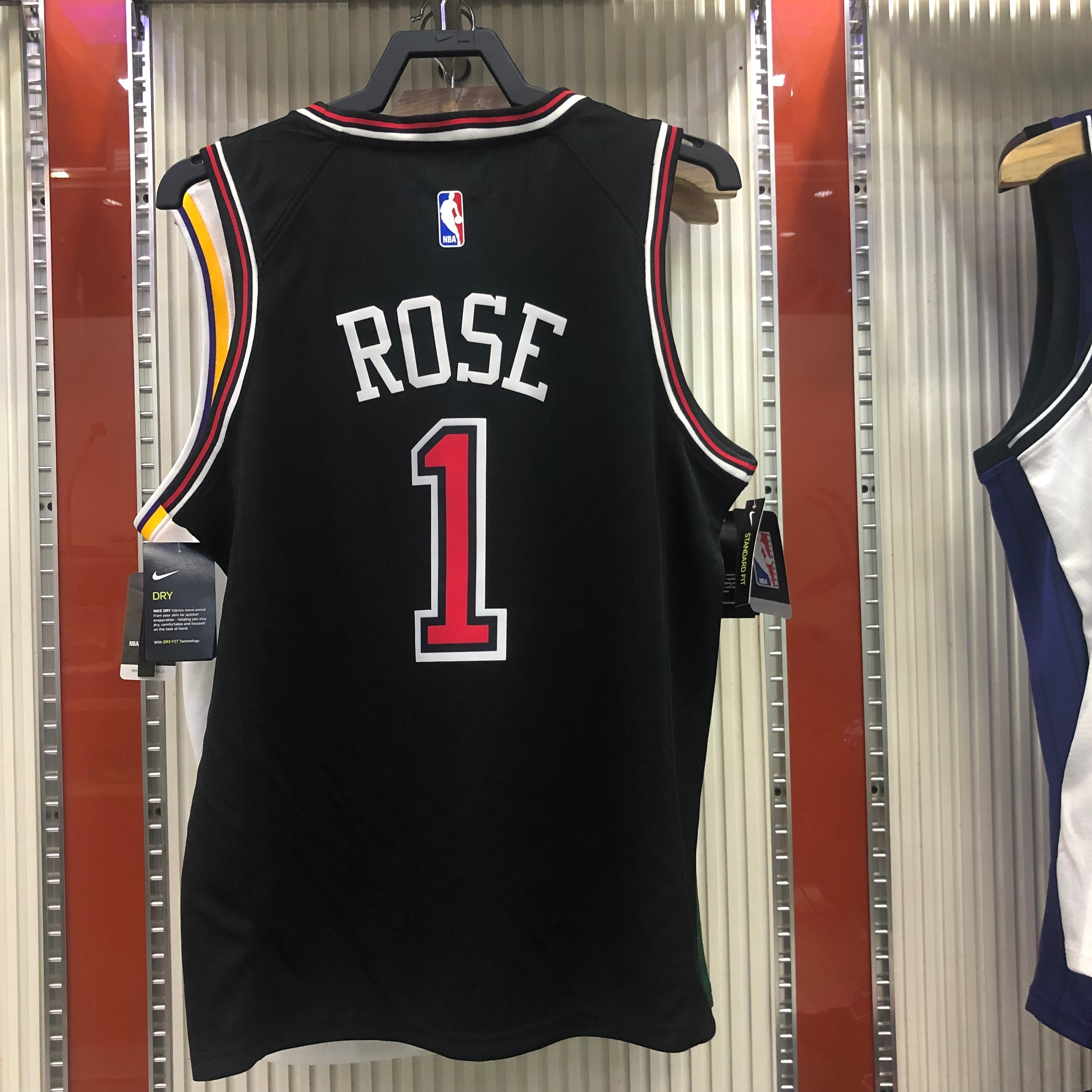 NBA Men Chicago Bulls Black #1 ROSE Jersey High Quality Name and Number Print - leoleo123123